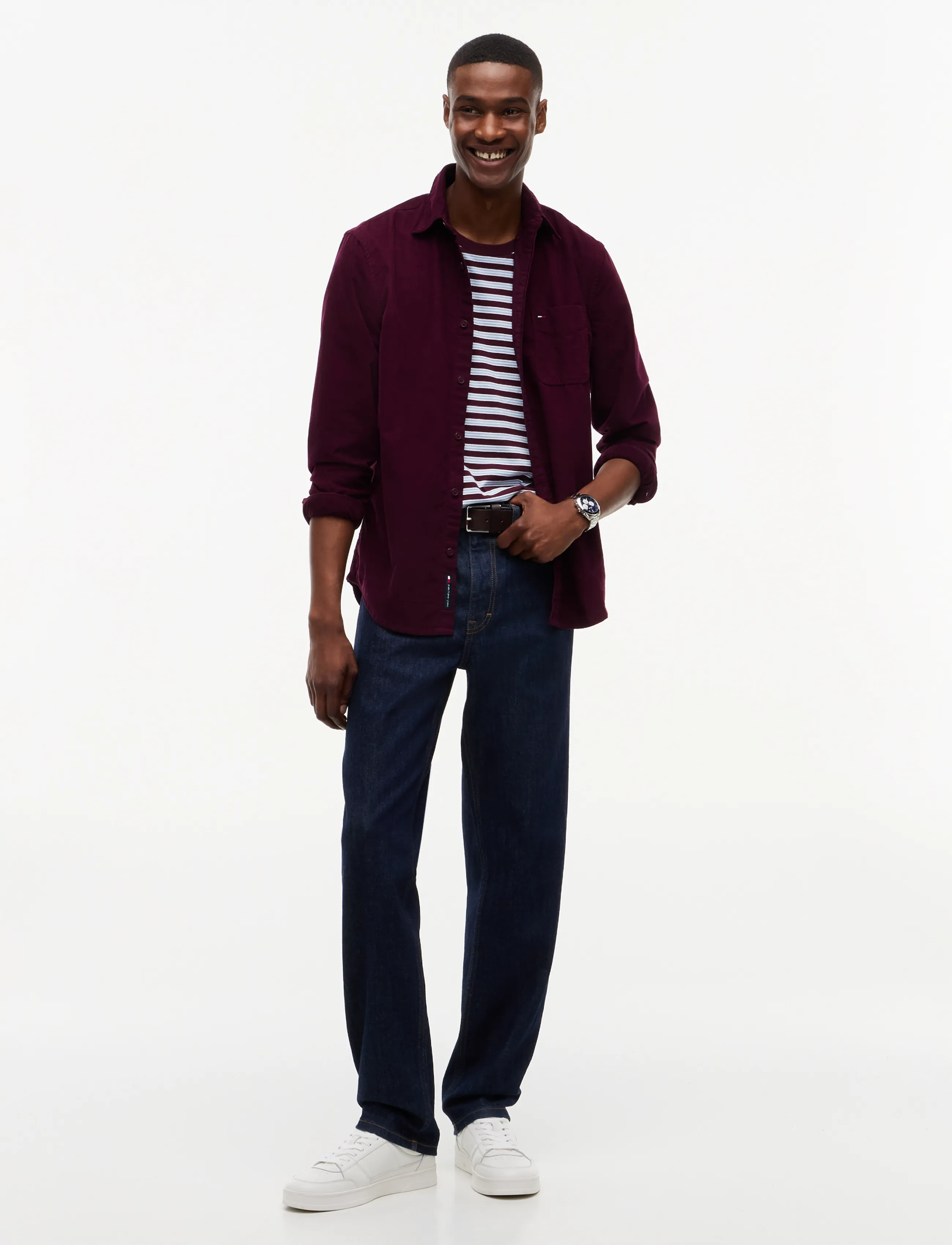 Tommy Jeans - TJM REG BABY CORDUROY SHIRT EXT - freizeithemden - calypso berry - 4