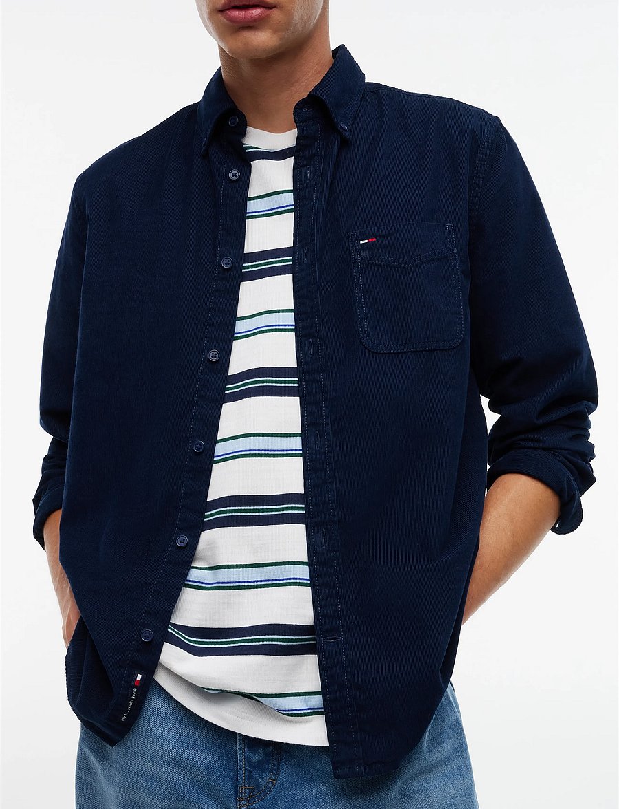 Tommy Jeans - TJM REG BABY CORDUROY SHIRT EXT - fløjlsskjorter - dark blue - 3