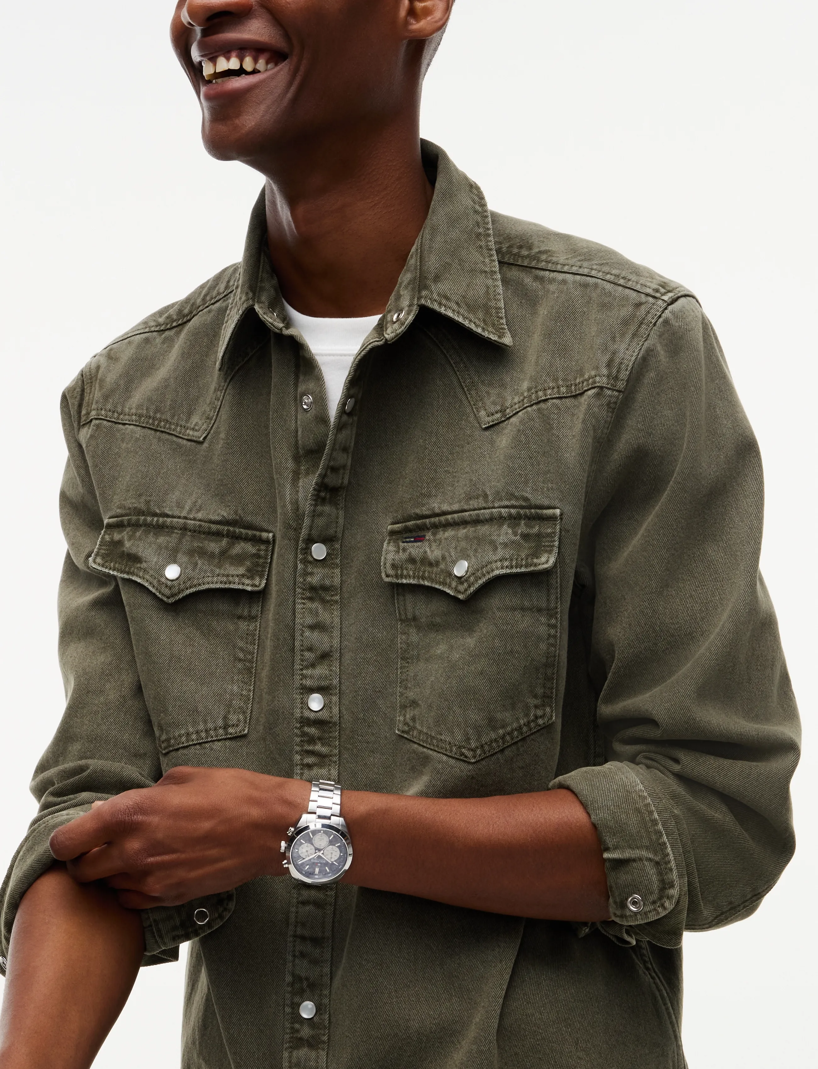 Tommy Jeans - TJM REG WASHED WESTERN SHIRT - rocky mountain - 3