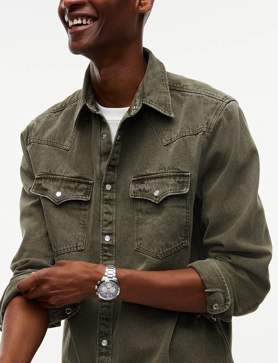 Tommy Jeans - TJM REG WASHED WESTERN SHIRT - casual skjortor - rocky mountain - 3