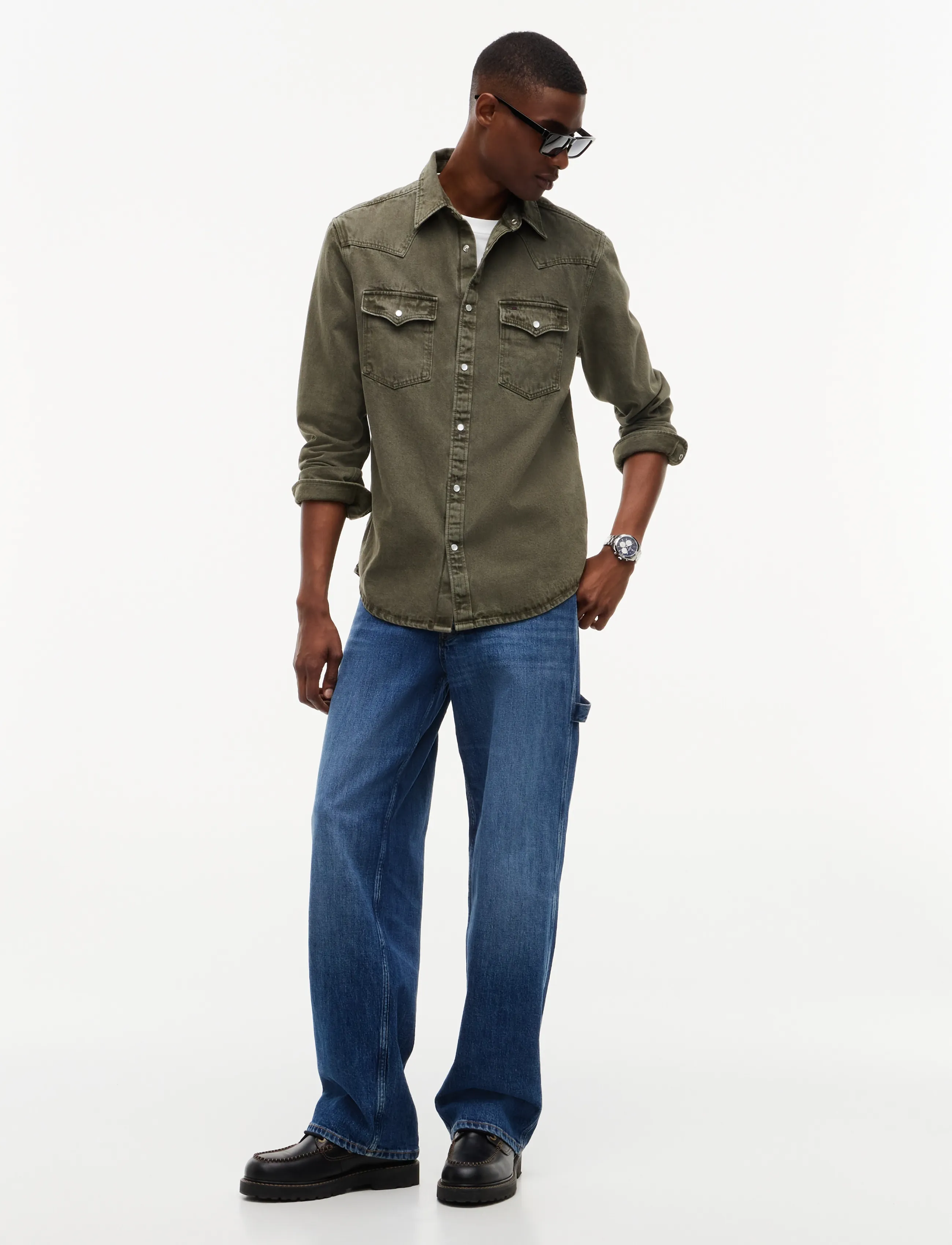 Tommy Jeans - TJM REG WASHED WESTERN SHIRT - rocky mountain - 4