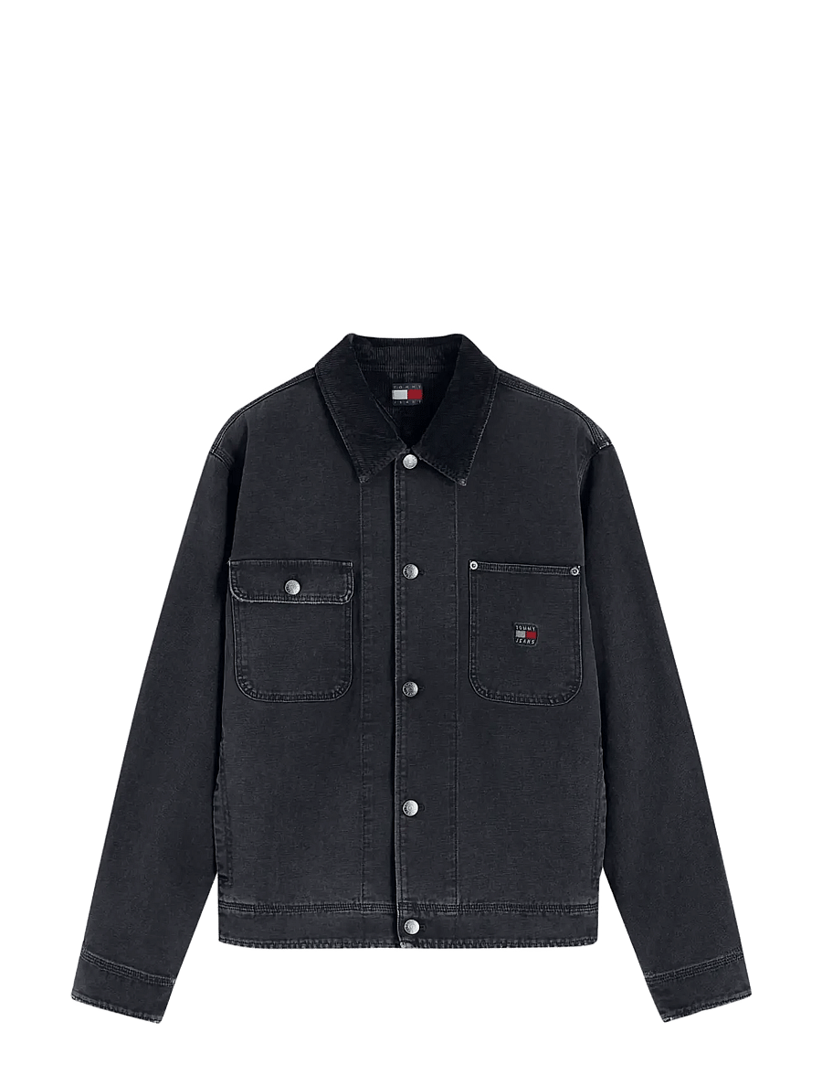 Tommy Jeans - TJM CORD COLLAR CANVAS OVS EXT - black - 1