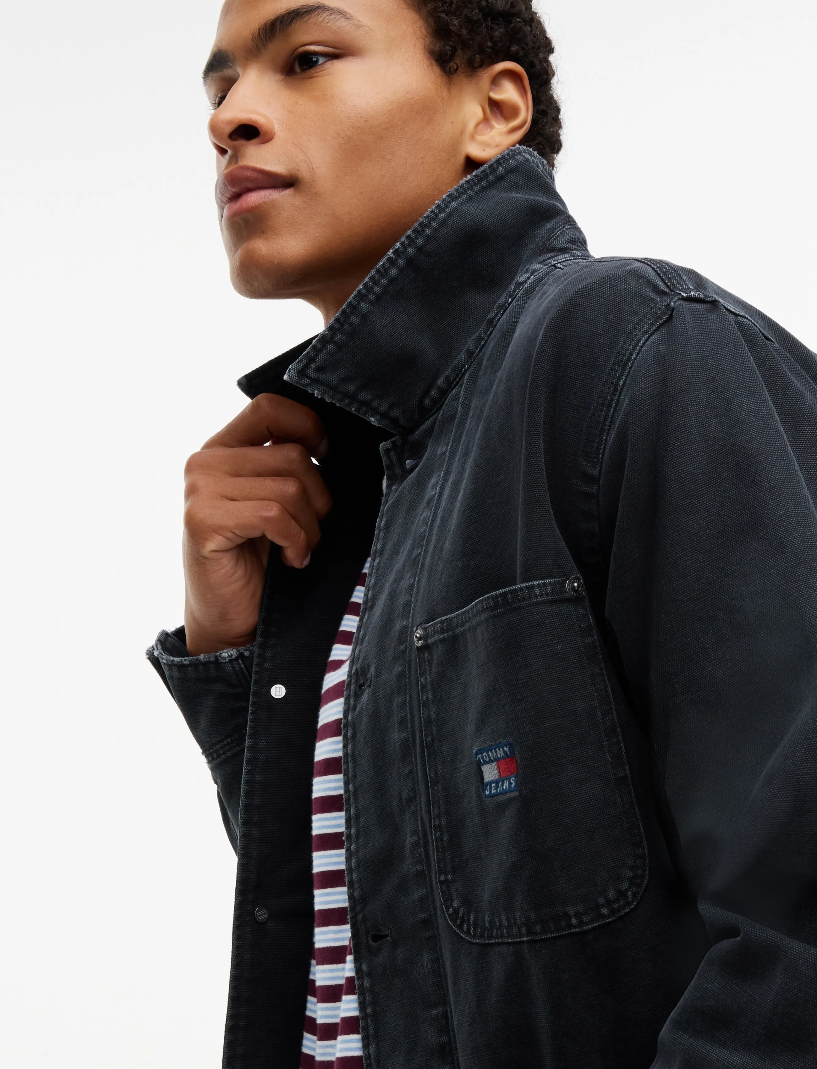 Tommy Jeans - TJM CORD COLLAR CANVAS OVS EXT - black - 3