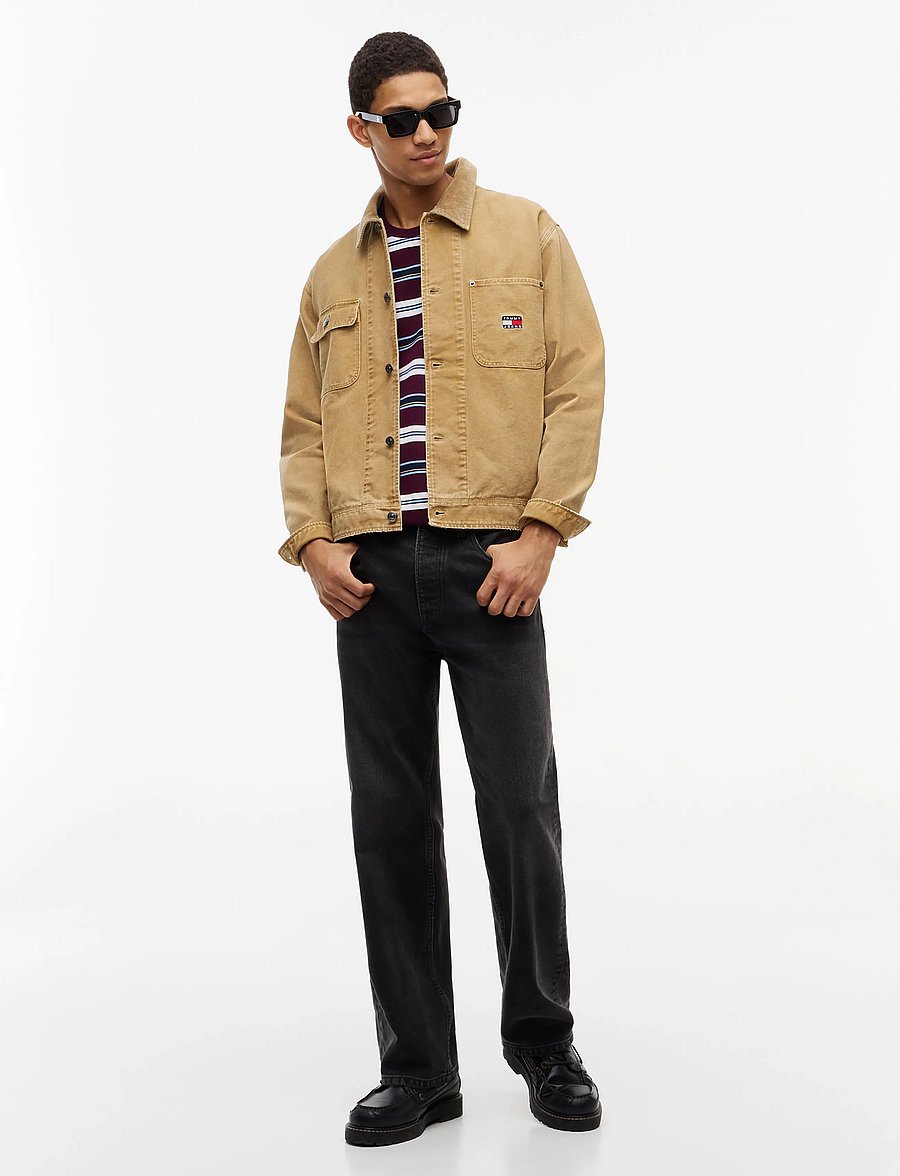 Tommy Jeans - TJM CORD COLLAR CANVAS OVS EXT - ungefütterte denimjacken - sandy beige - 4