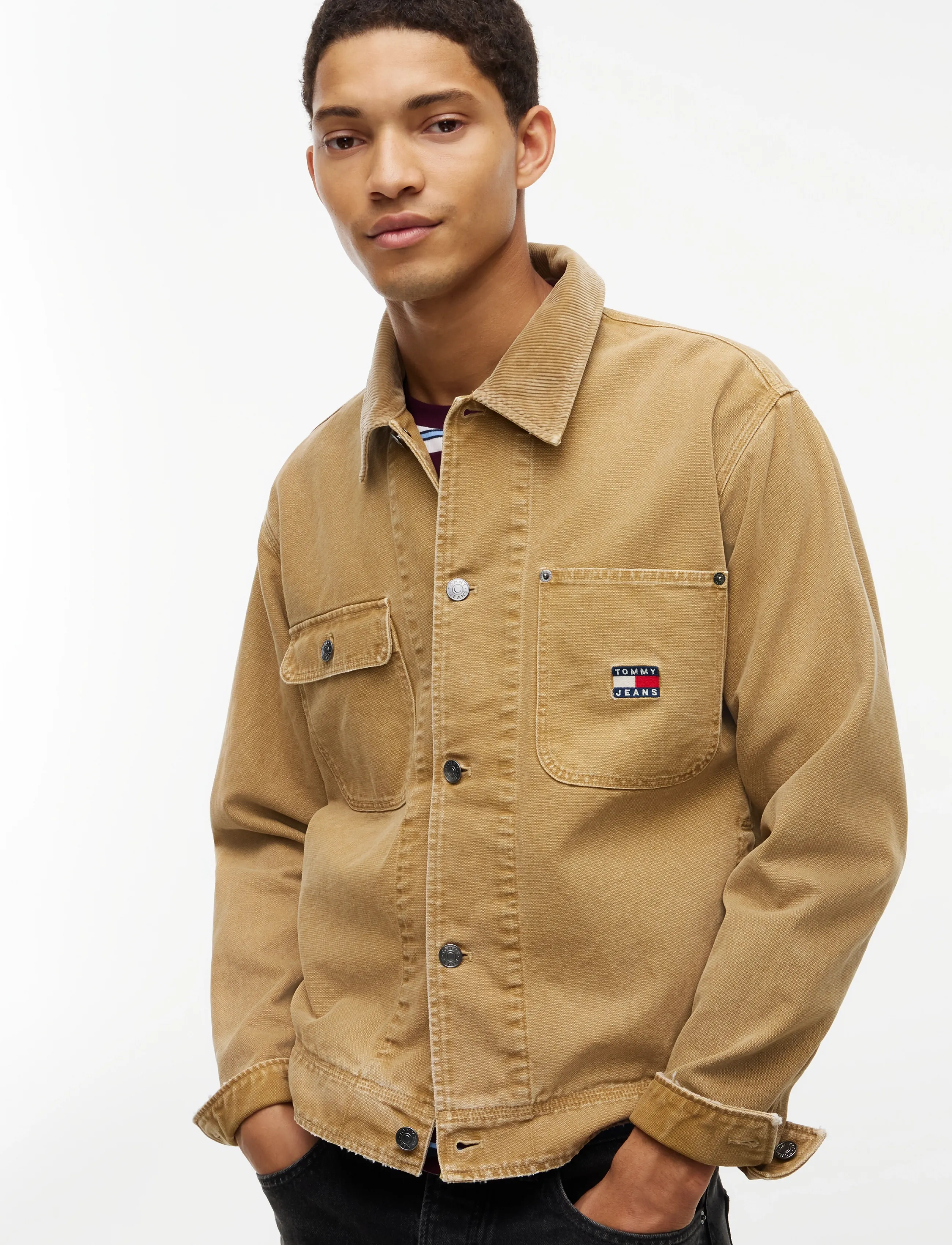 Tommy Jeans - TJM CORD COLLAR CANVAS OVS EXT - sandy beige - 5