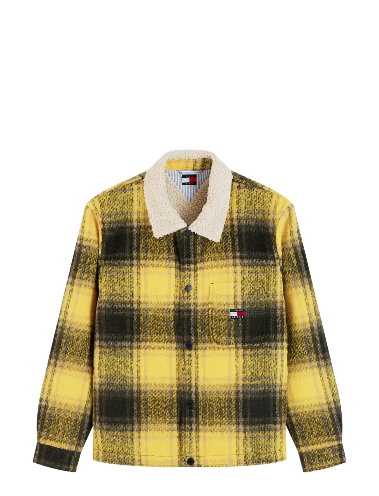 Tommy Jeans - TJM TEDDY COLLAR BRUSHED SHACKET - countryside yellow check - 1