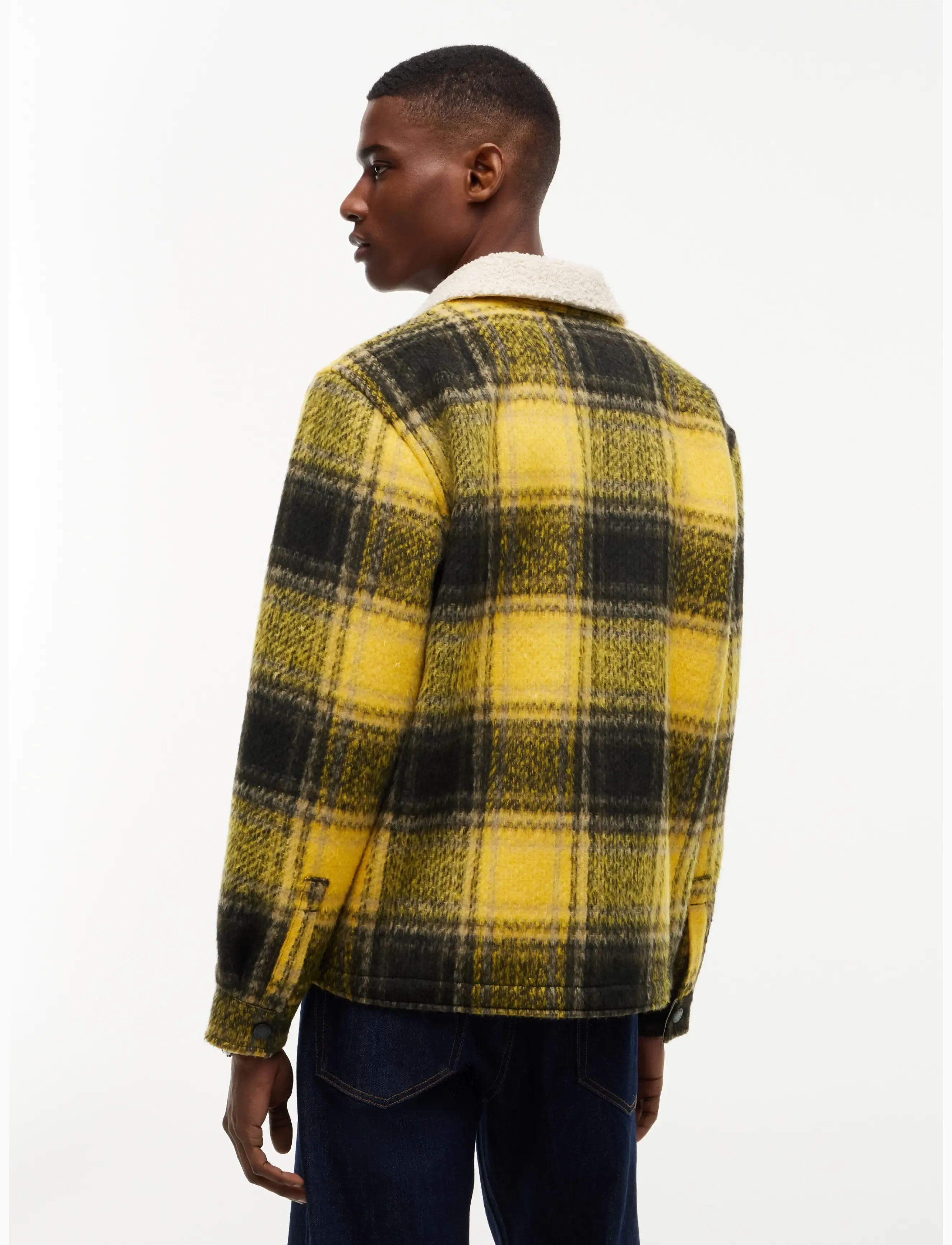 Tommy Jeans - TJM TEDDY COLLAR BRUSHED SHACKET - countryside yellow check - 2
