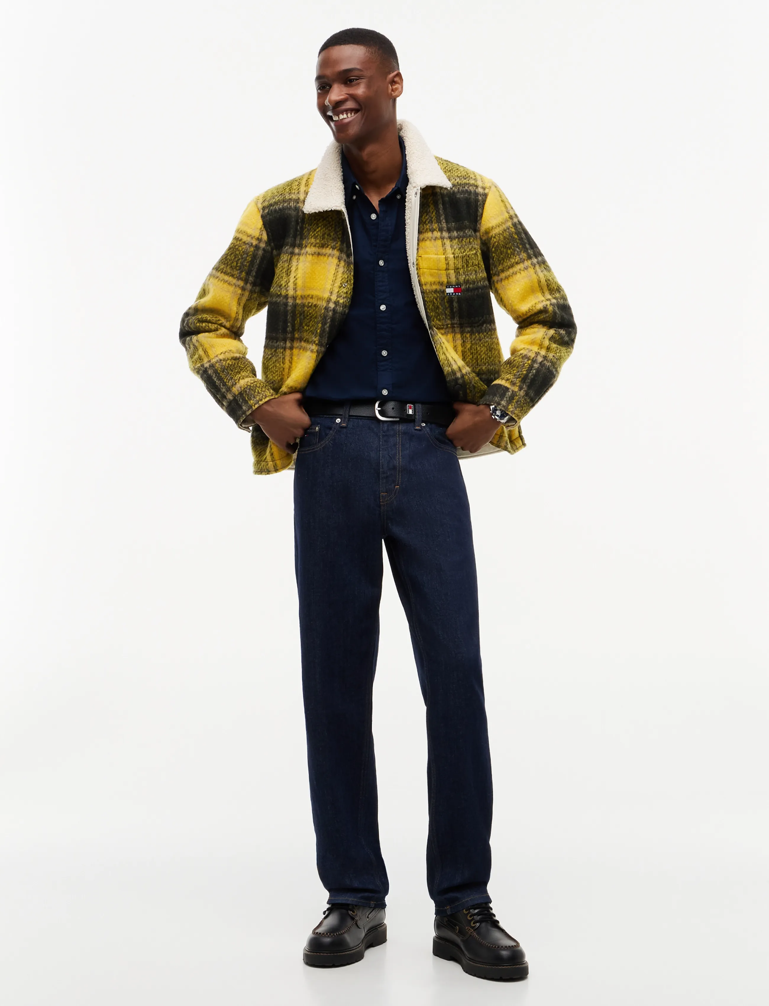 Tommy Jeans - TJM TEDDY COLLAR BRUSHED SHACKET - countryside yellow check - 4