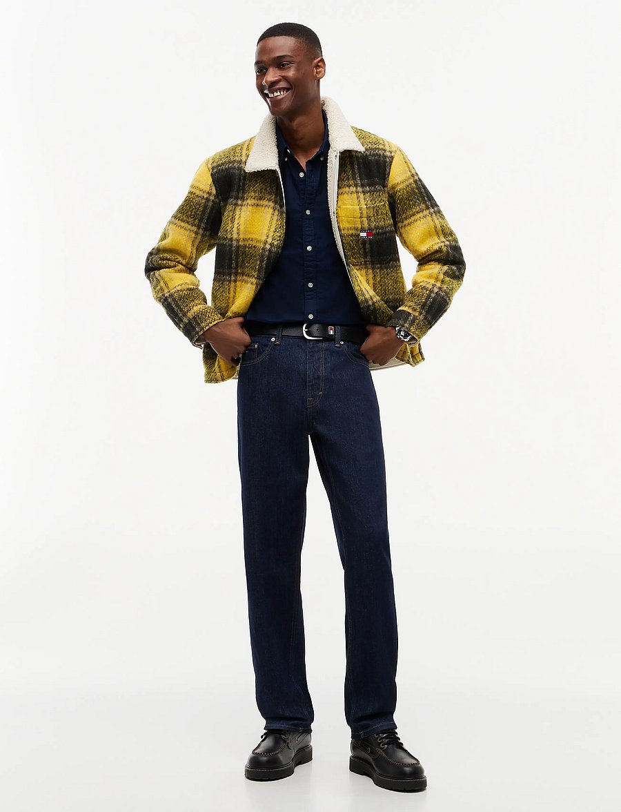 Tommy Jeans - TJM TEDDY COLLAR BRUSHED SHACKET - hybridjackor - countryside yellow check - 4