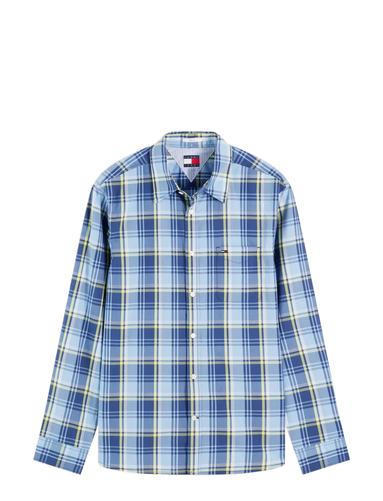 Tommy Jeans - TJM REG POPLIN PATTERN SHIRT - ternede skjorter - basic navy check - 1