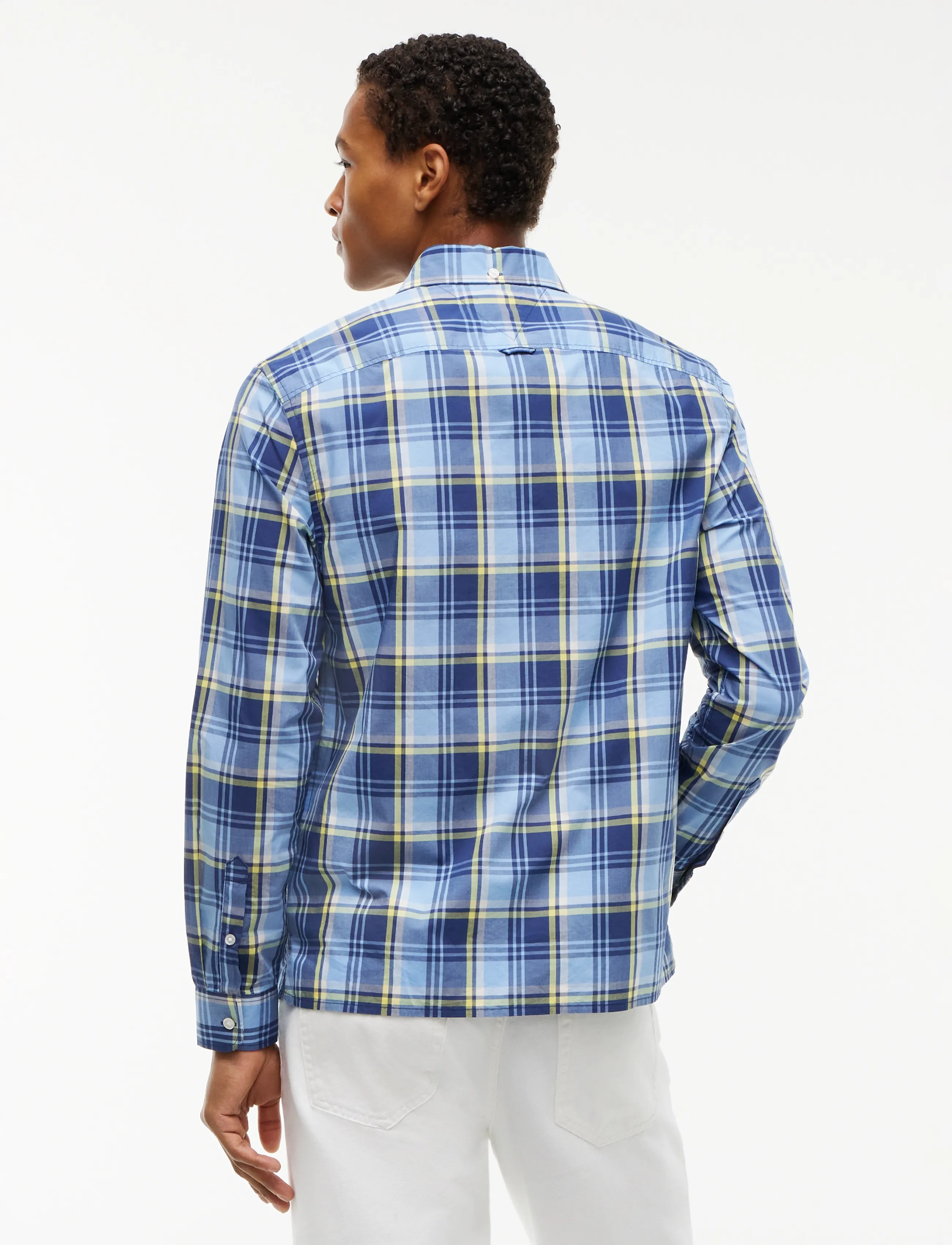 Tommy Jeans - TJM REG POPLIN PATTERN SHIRT - ternede skjorter - basic navy check - 2