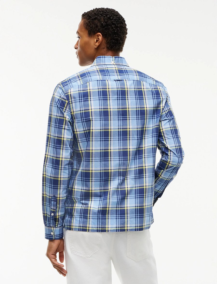 Tommy Jeans - TJM REG POPLIN PATTERN SHIRT - ternede skjorter - basic navy check - 2
