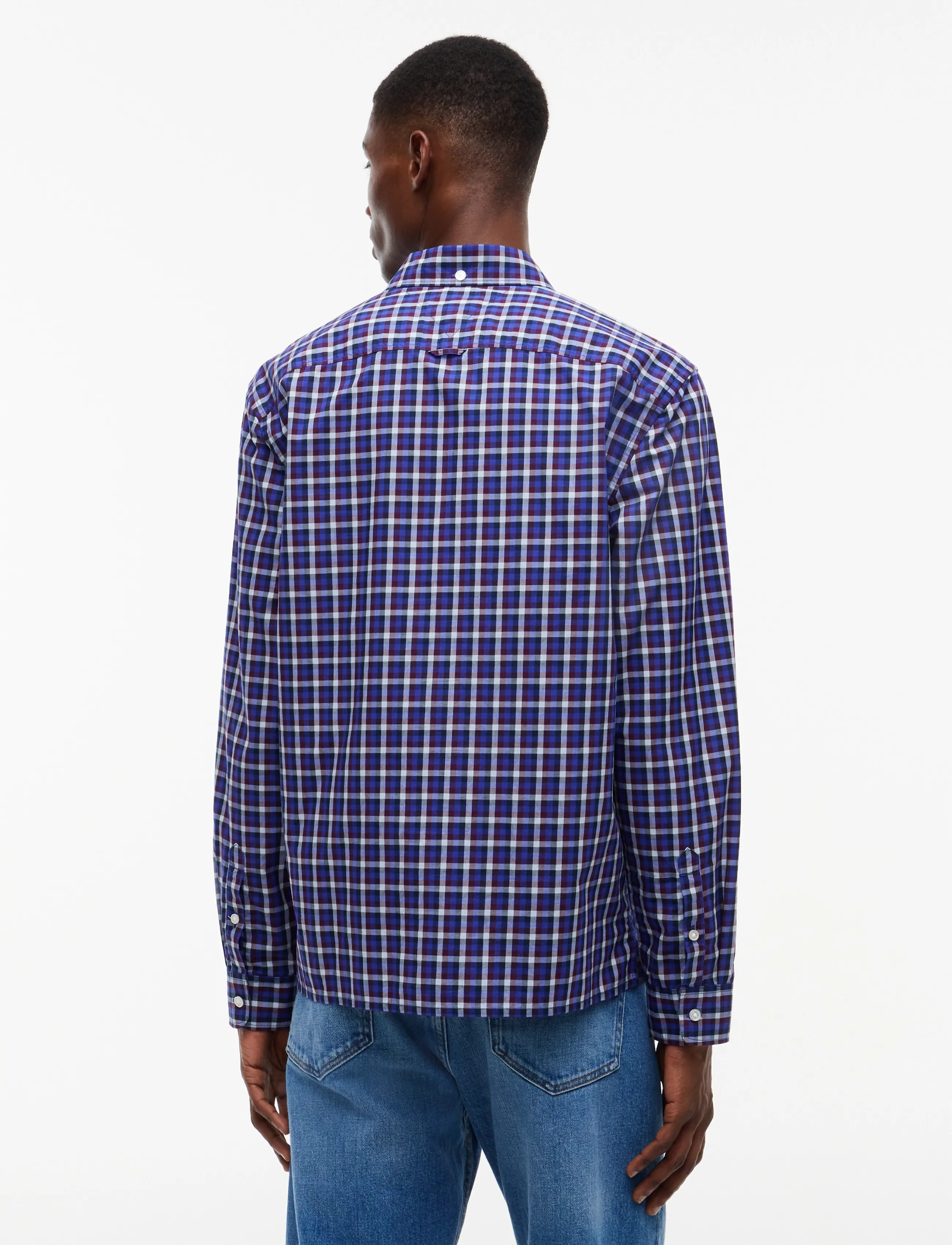 Tommy Jeans - TJM REG POPLIN PATTERN SHIRT - checkered shirts - deep marine small check - 2