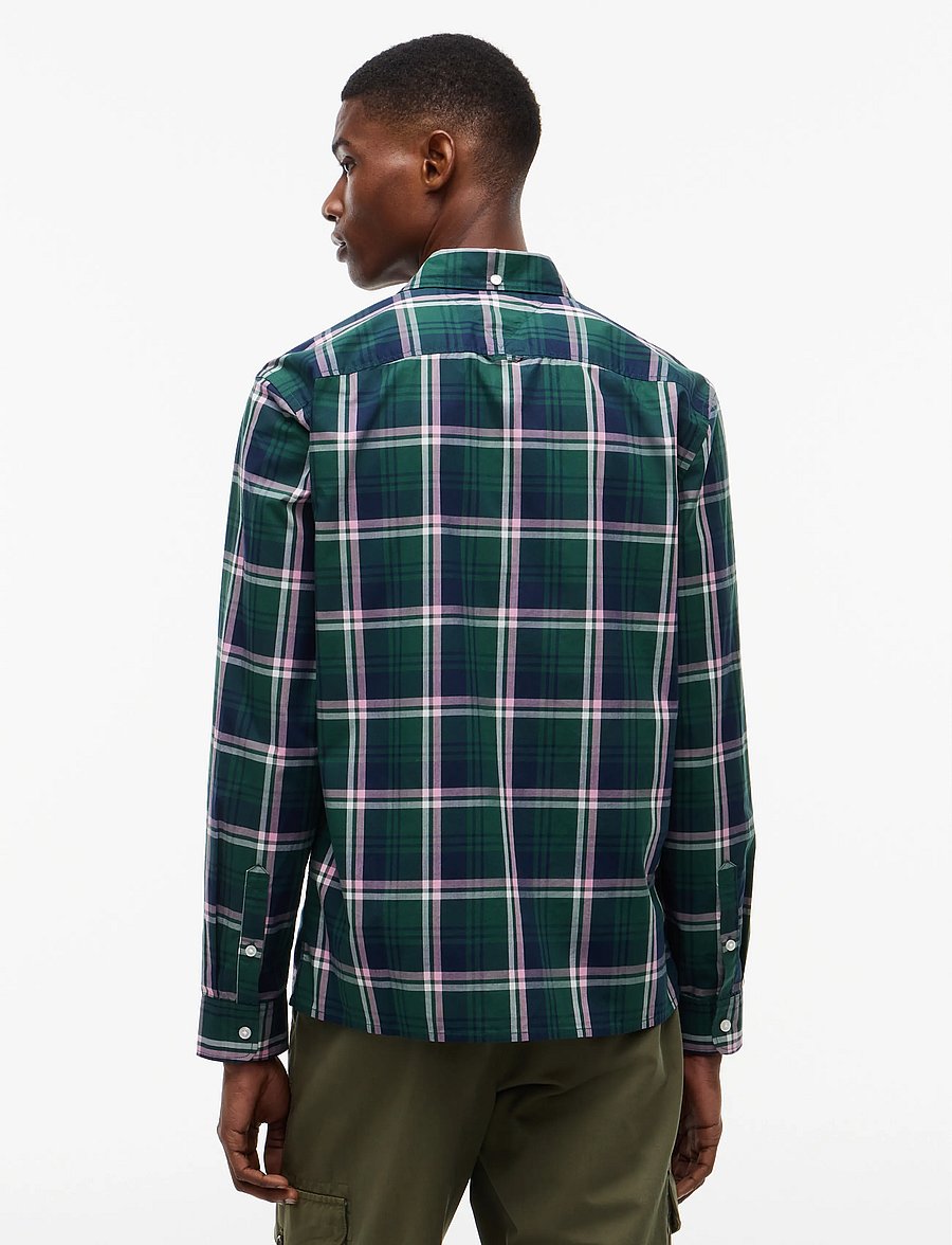 Tommy Jeans - TJM REG POPLIN PATTERN SHIRT - rutiga skjortor - velvet green check - 2