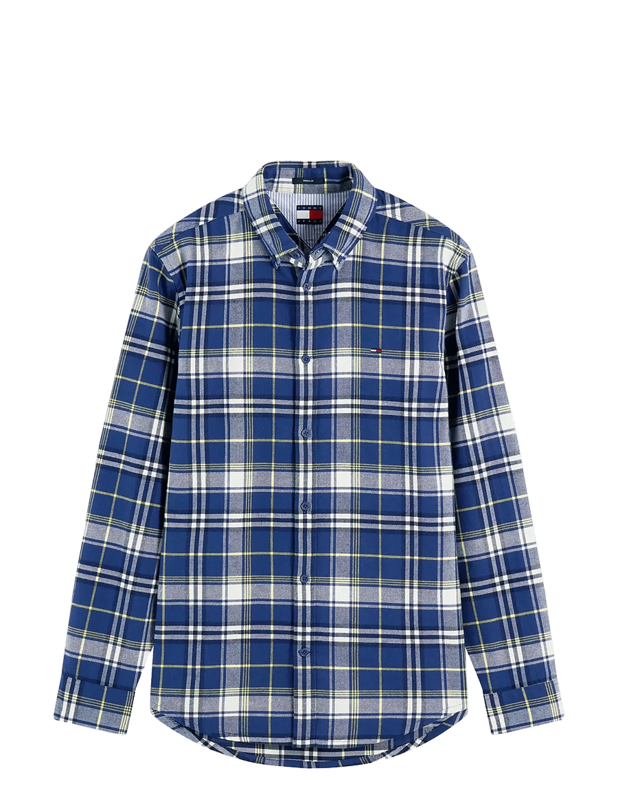 Tommy Jeans - TJM REG FLANNEL CHECK SHIRT EXT - ruudulised särgid - basic navy check - 0