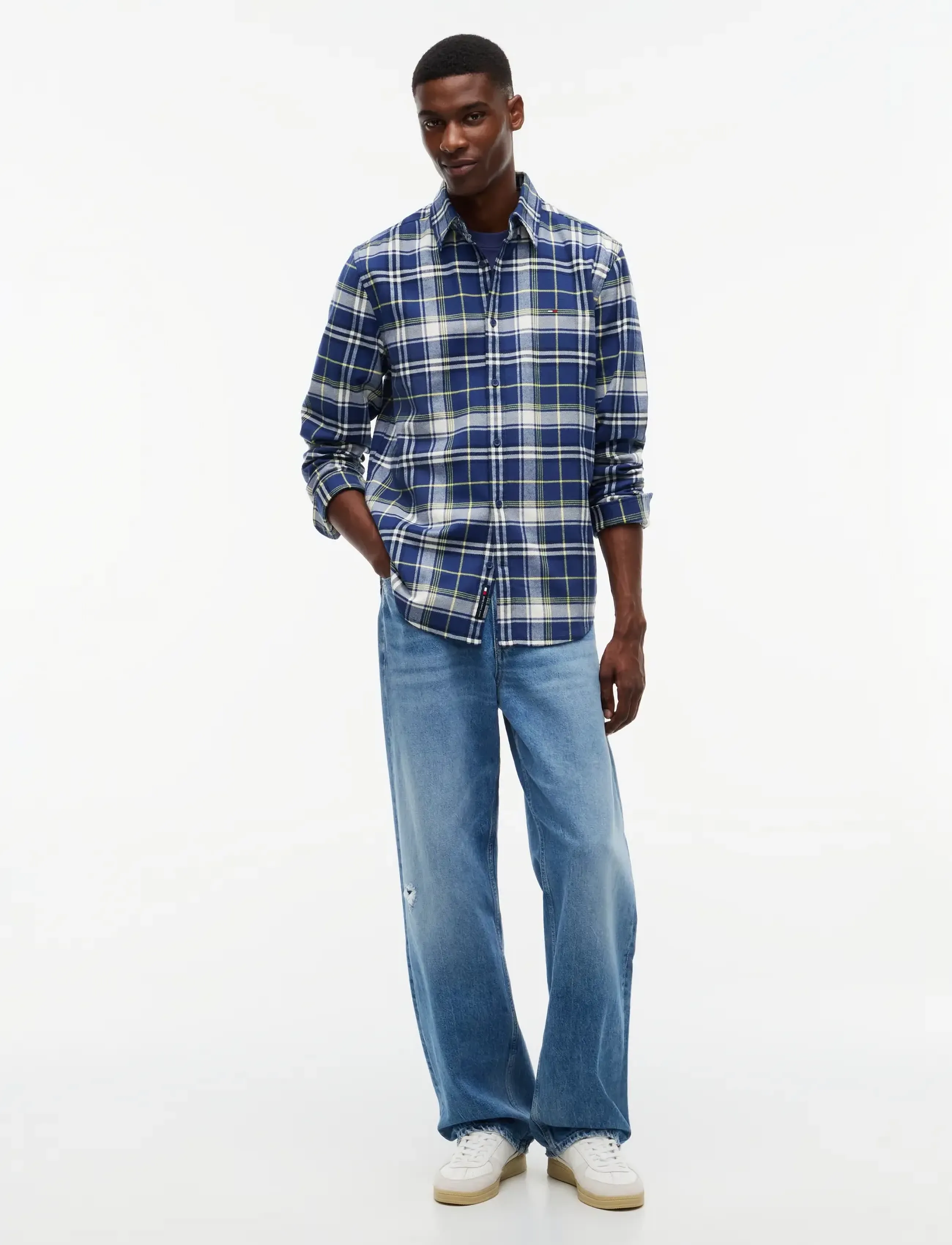 Tommy Jeans - TJM REG FLANNEL CHECK SHIRT EXT - karierte hemden - basic navy check - 4