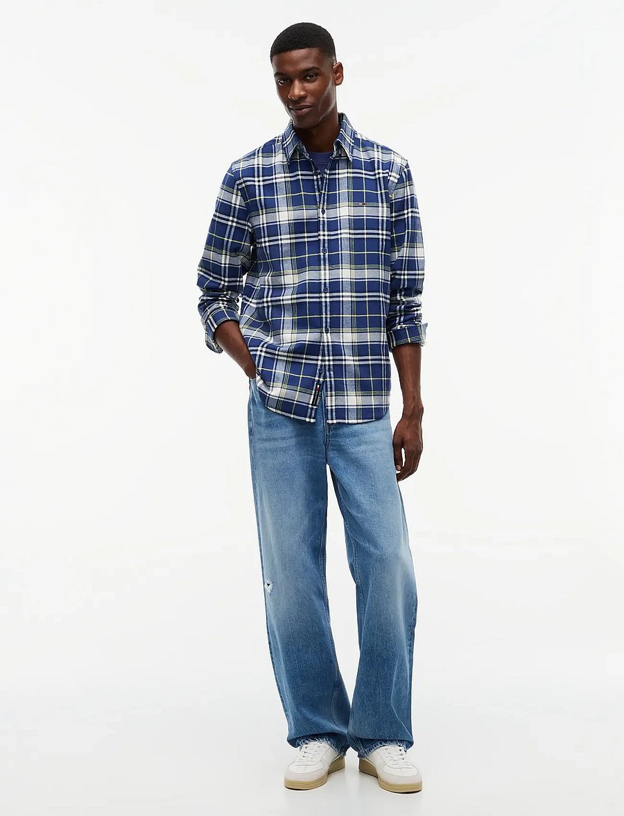 Tommy Jeans - TJM REG FLANNEL CHECK SHIRT EXT - karierte hemden - basic navy check - 4