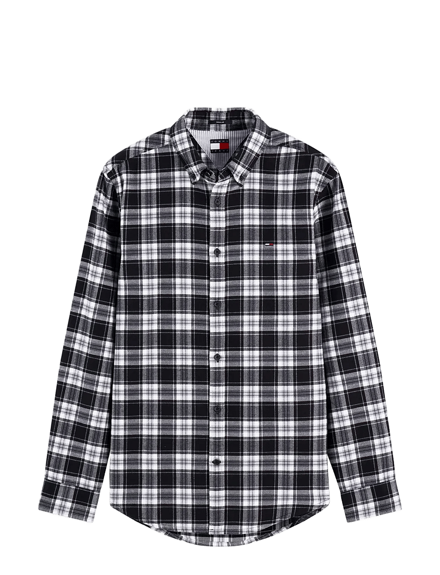 Tommy Jeans - TJM REG FLANNEL CHECK SHIRT EXT - checkered shirts - black check - 1