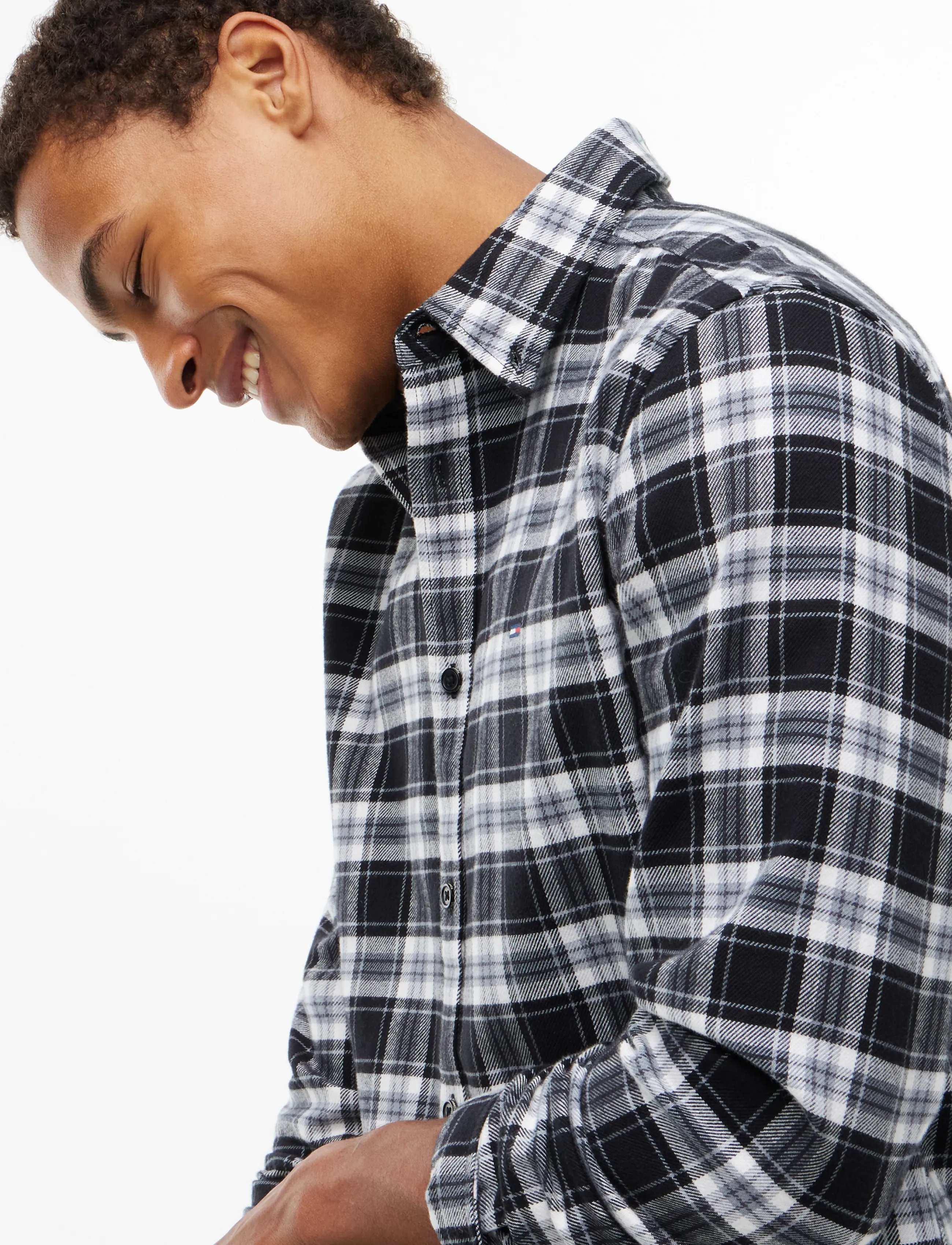 Tommy Jeans - TJM REG FLANNEL CHECK SHIRT EXT - checkered shirts - black check - 3