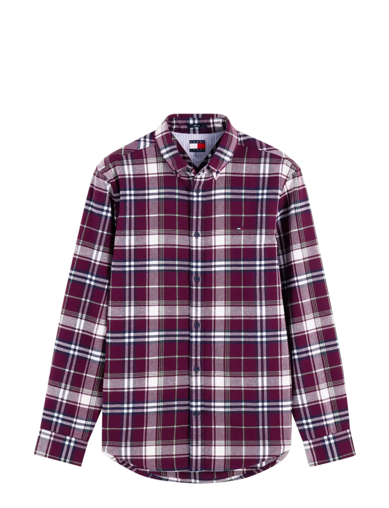 Tommy Jeans - TJM REG FLANNEL CHECK SHIRT EXT - rutiga skjortor - calypso berry check - 1