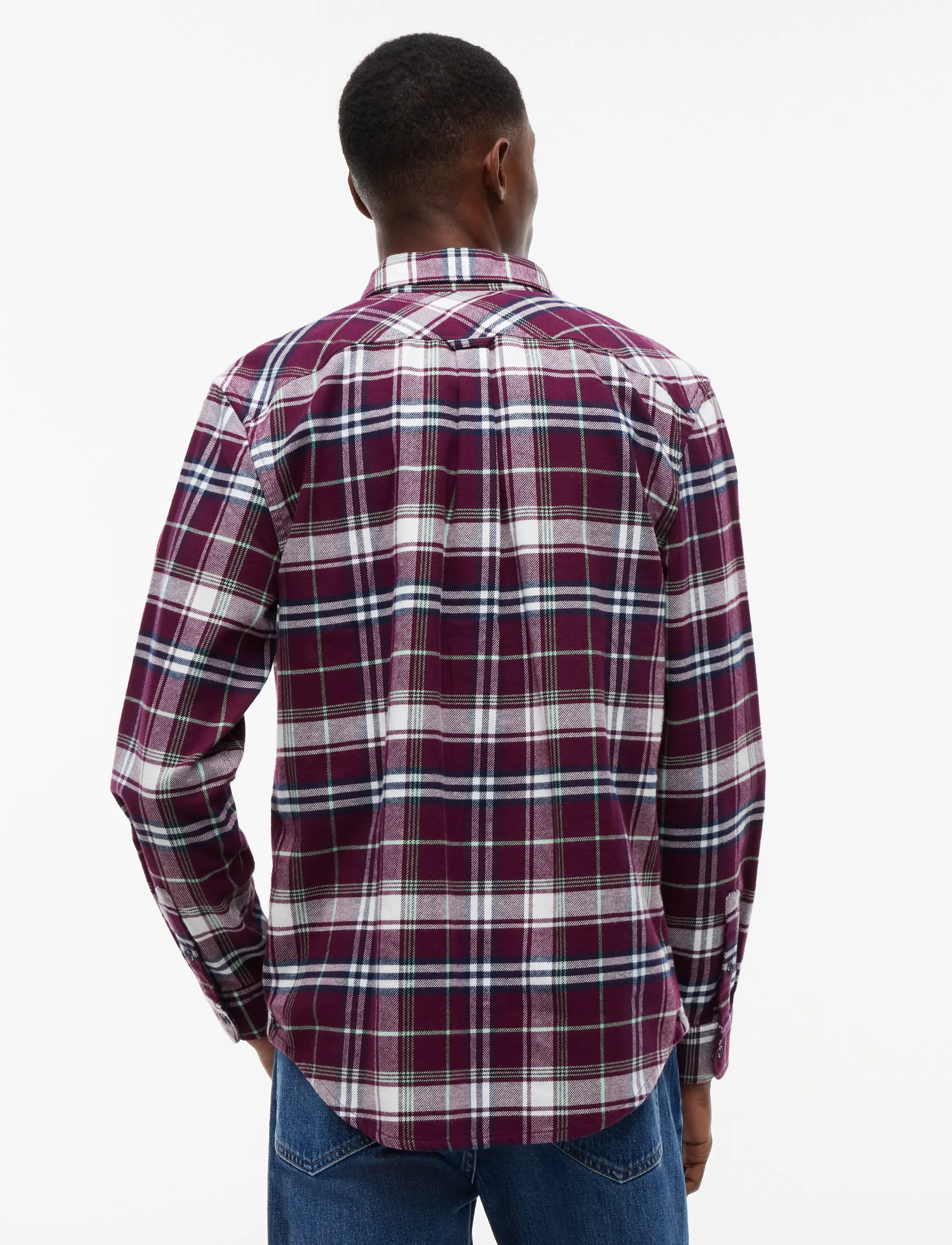 Tommy Jeans - TJM REG FLANNEL CHECK SHIRT EXT - rutiga skjortor - calypso berry check - 2