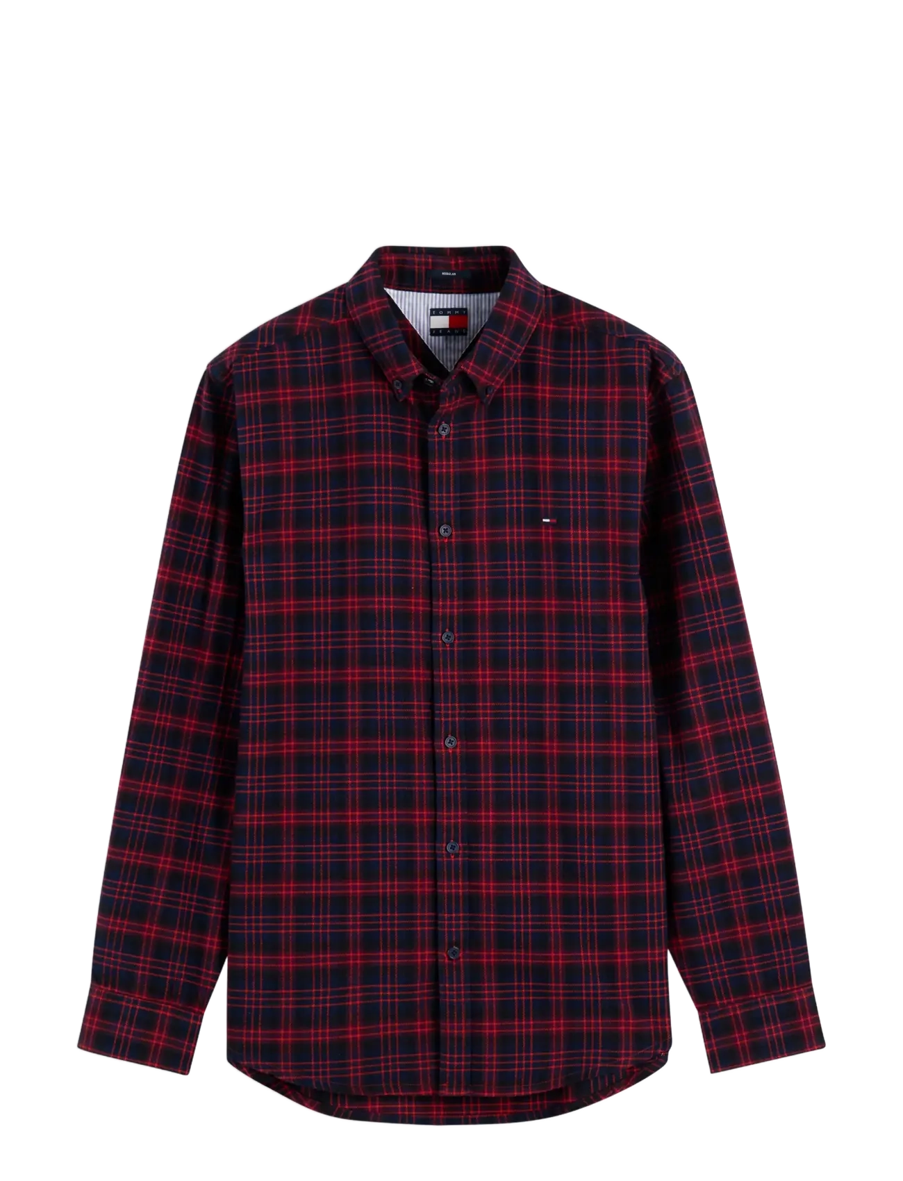 Tommy Jeans - TJM REG FLANNEL CHECK SHIRT EXT - checkered shirts - fierce red check - 1