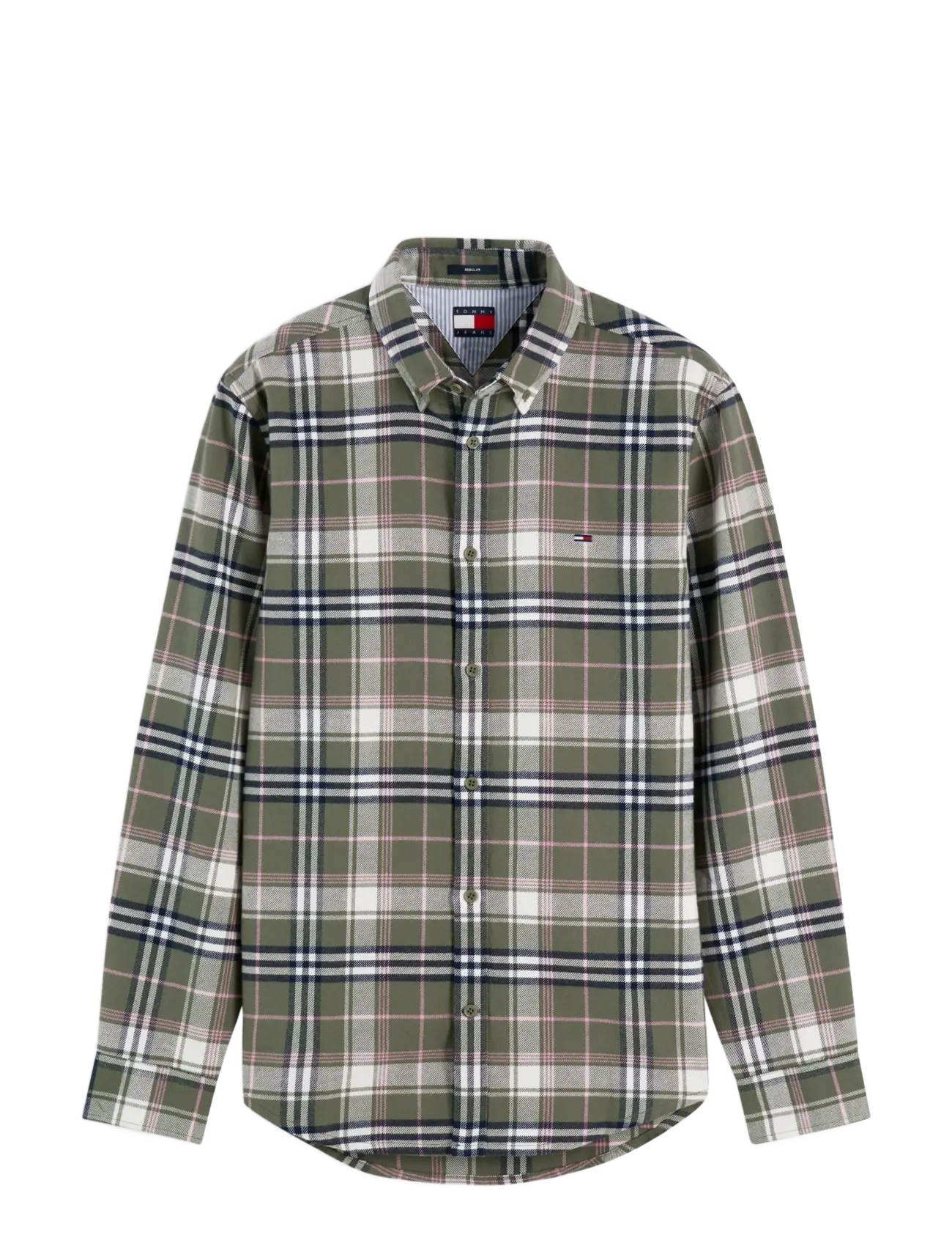 Tommy Jeans TJM REG FLANNEL CHECK SHIRT EXT - Ternede skjorter - ROCKY MOUNTAIN CHECK / khaki/green