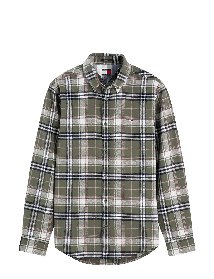 Tommy Jeans - TJM REG FLANNEL CHECK SHIRT EXT - ternede skjorter - rocky mountain check - 0
