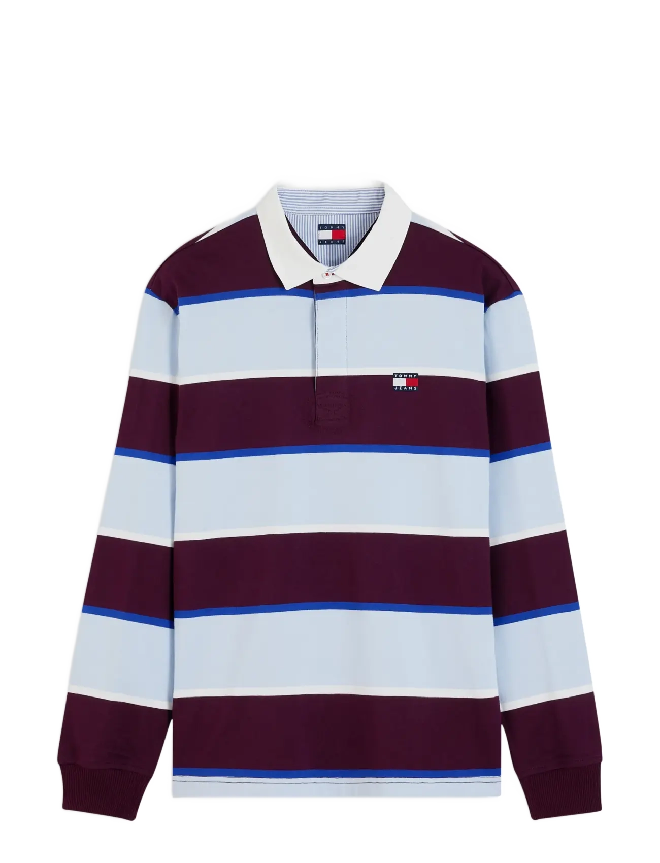 Tommy Jeans - TJM STRIPED RUGBY - langärmelig - calypso berry stripe - 1