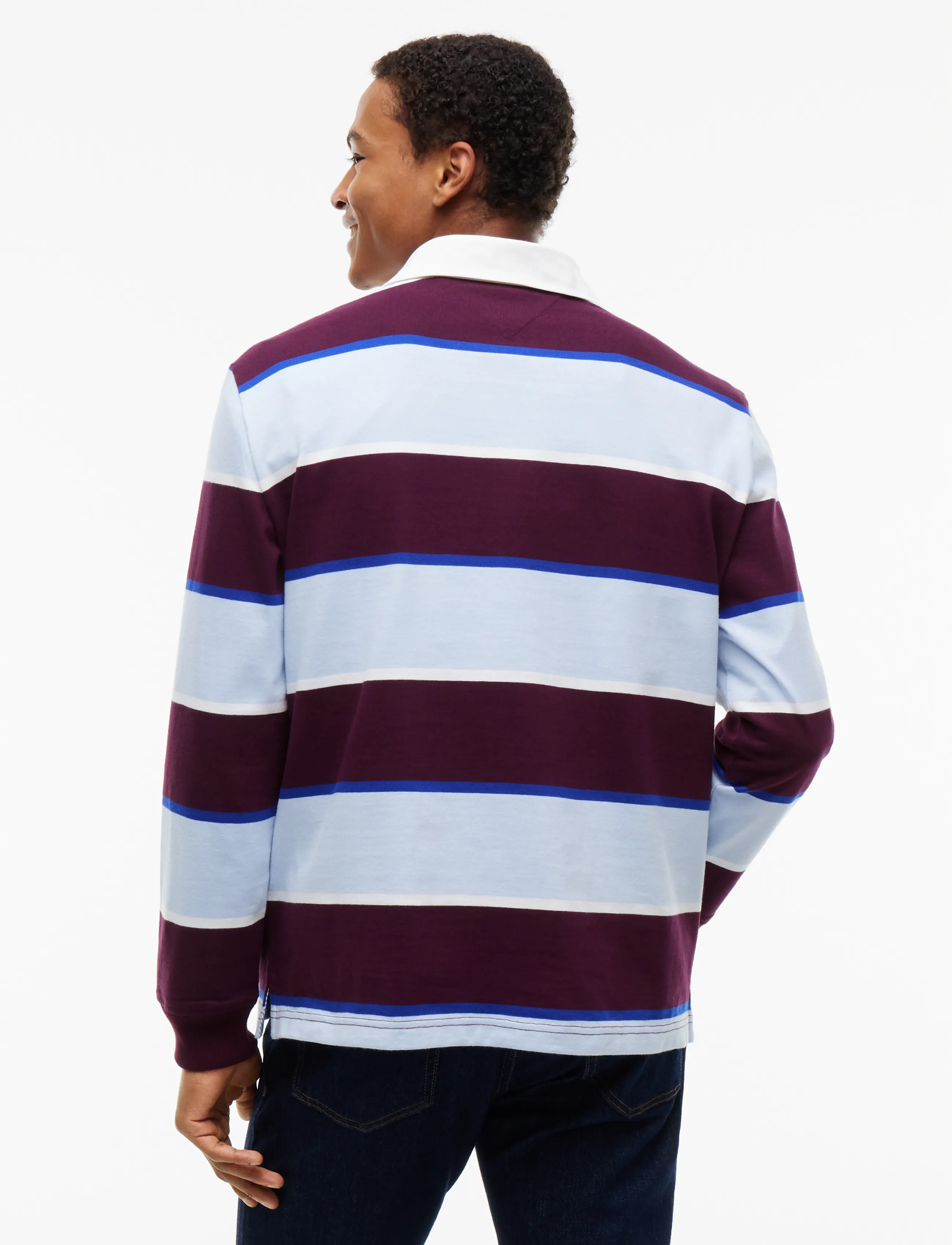 Tommy Jeans - TJM STRIPED RUGBY - langärmelig - calypso berry stripe - 2