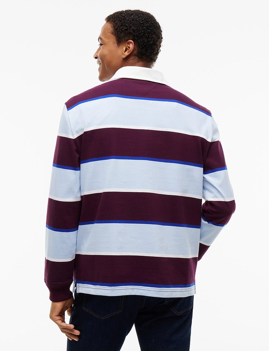 Tommy Jeans - TJM STRIPED RUGBY - langärmelig - calypso berry stripe - 2