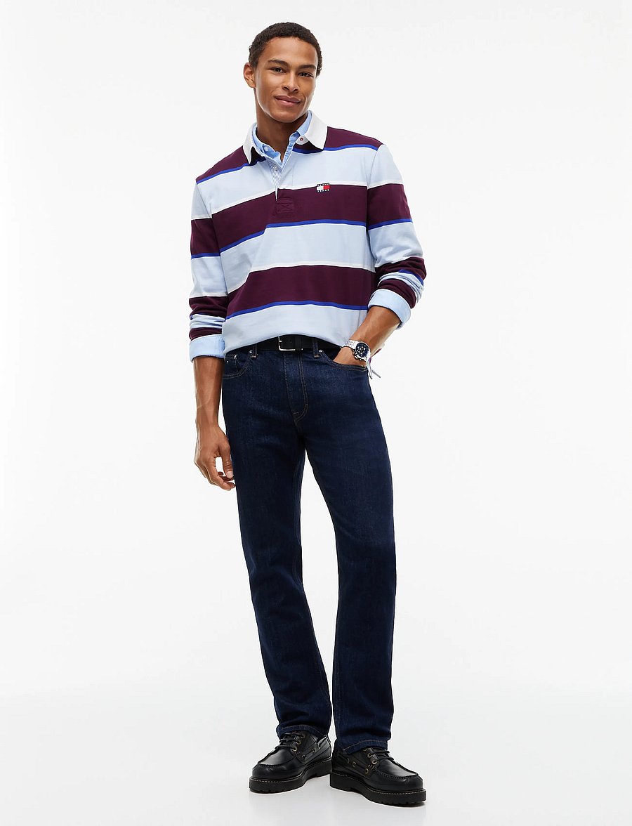 Tommy Jeans - TJM STRIPED RUGBY - langärmelig - calypso berry stripe - 4