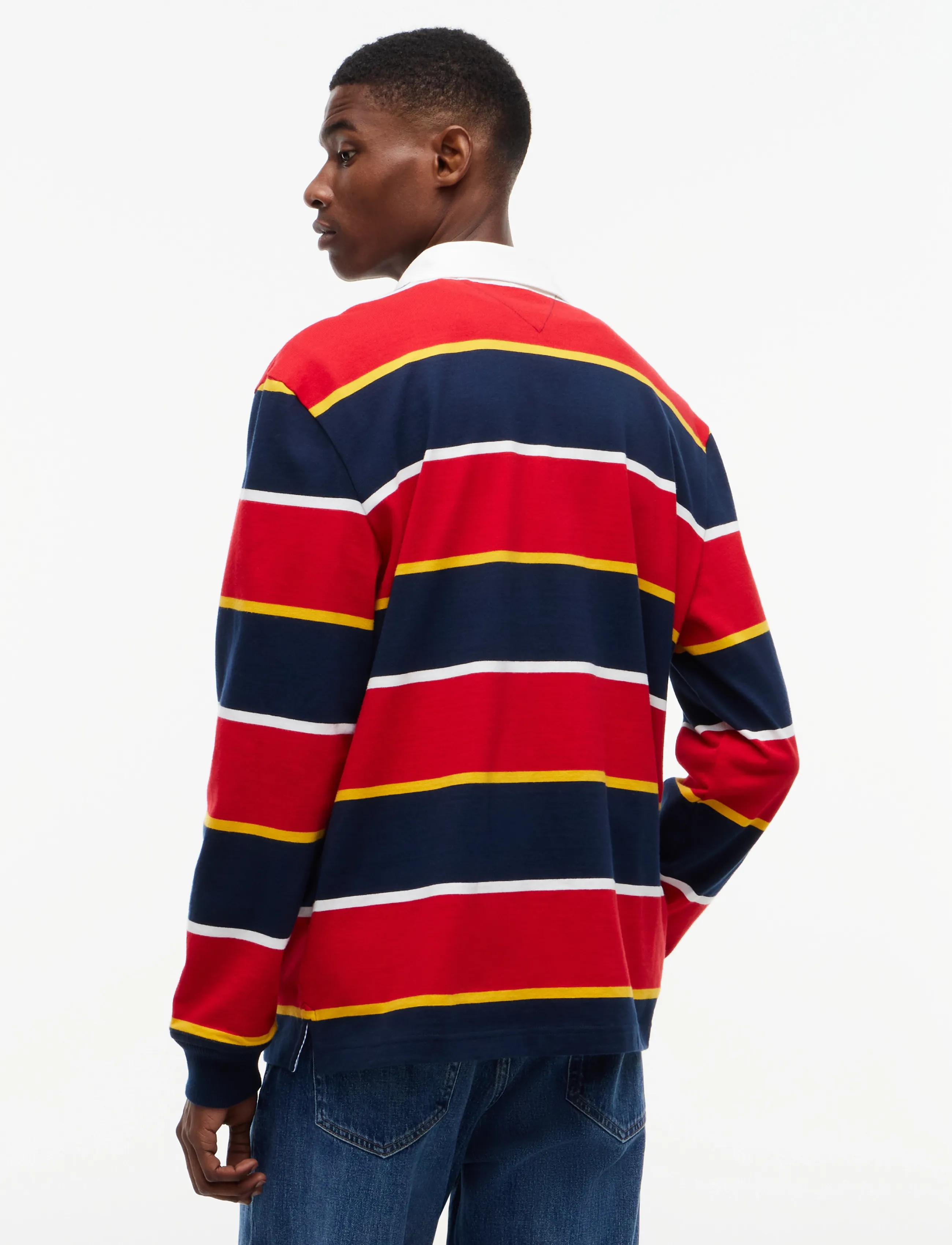 Tommy Jeans - TJM STRIPED RUGBY - scarlet flare stripe - 2