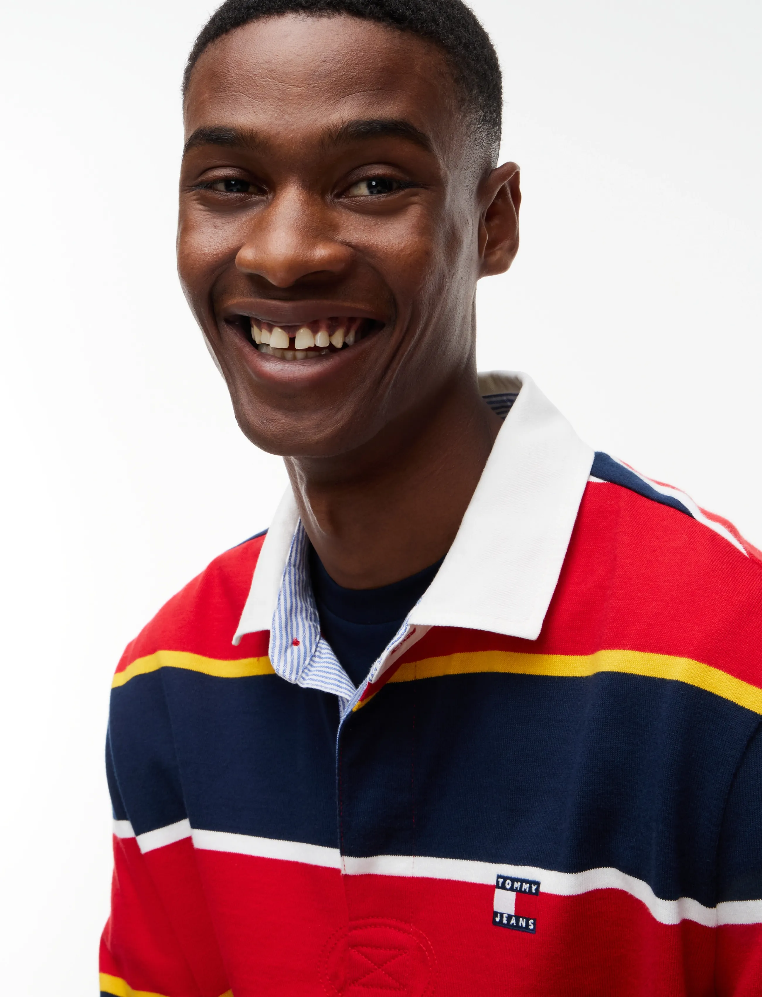 Tommy Jeans - TJM STRIPED RUGBY - scarlet flare stripe - 3