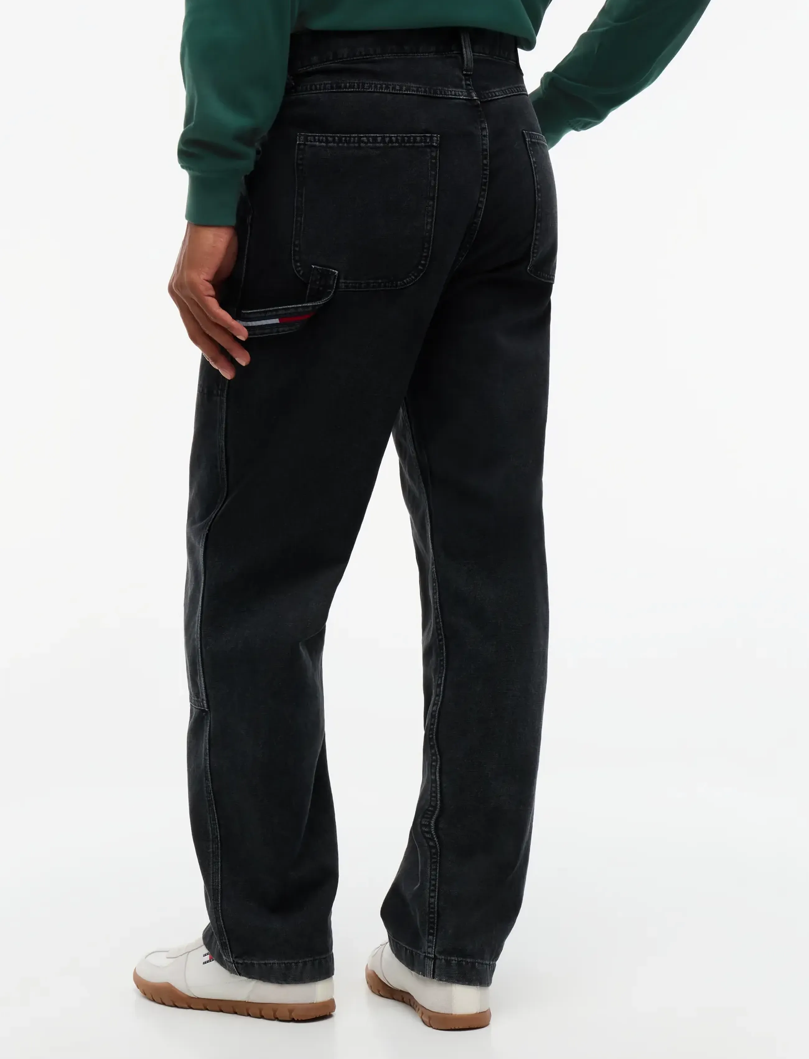 Tommy Jeans - TJM JAIMIE CARPENTER PANT - weite jeans - black - 3