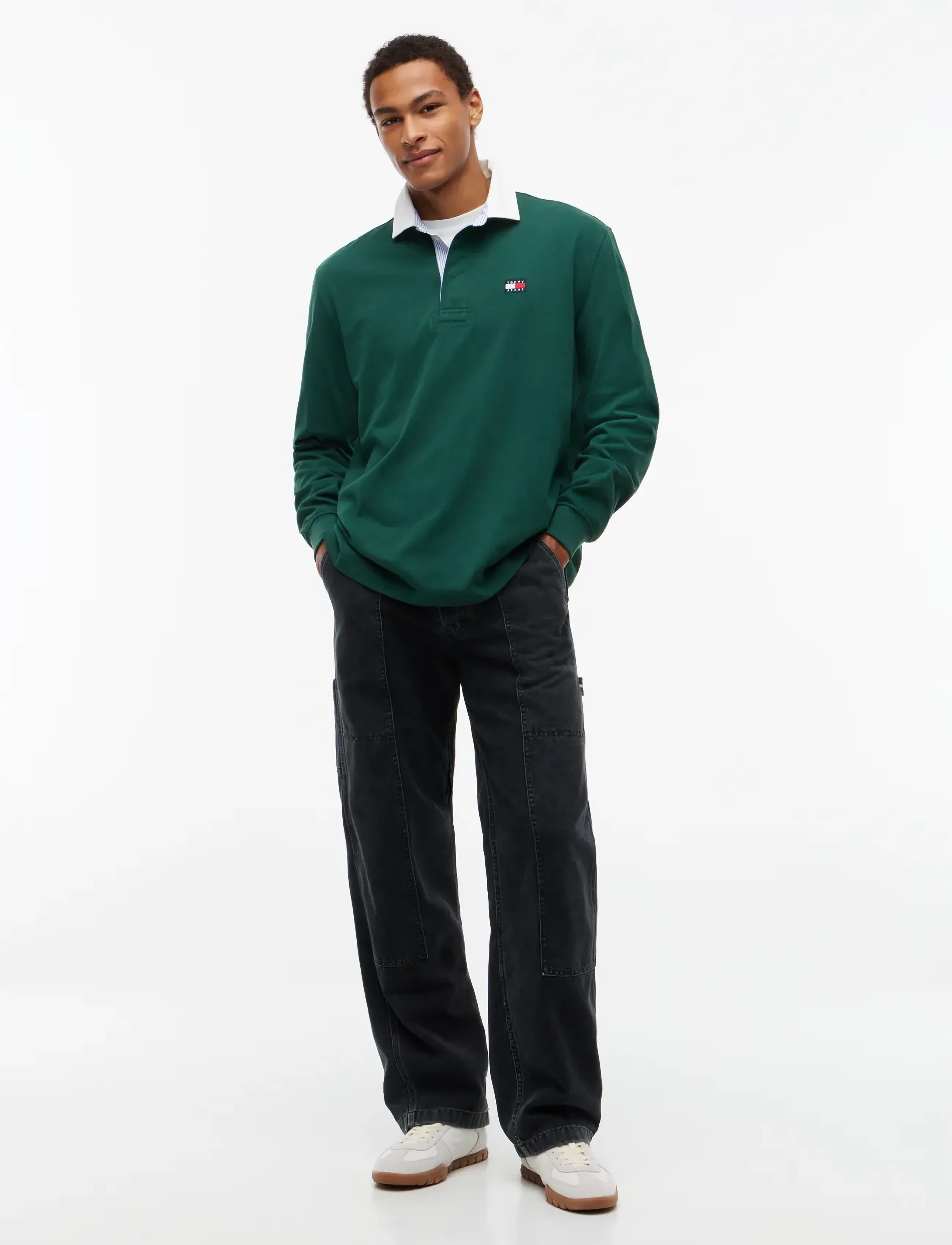 Tommy Jeans - TJM JAIMIE CARPENTER PANT - weite jeans - black - 4