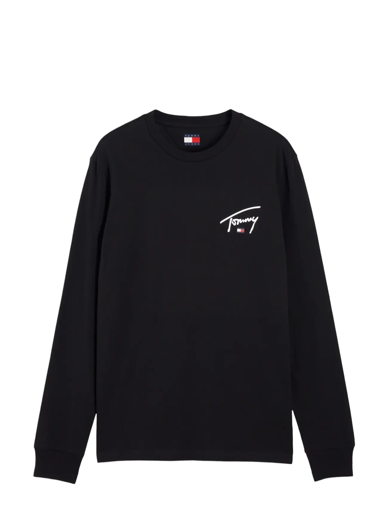 Tommy Jeans - TJM SLIM SIGNATURE CHEST TEE LS - pikkade varrukatega t-särgid - black - 1