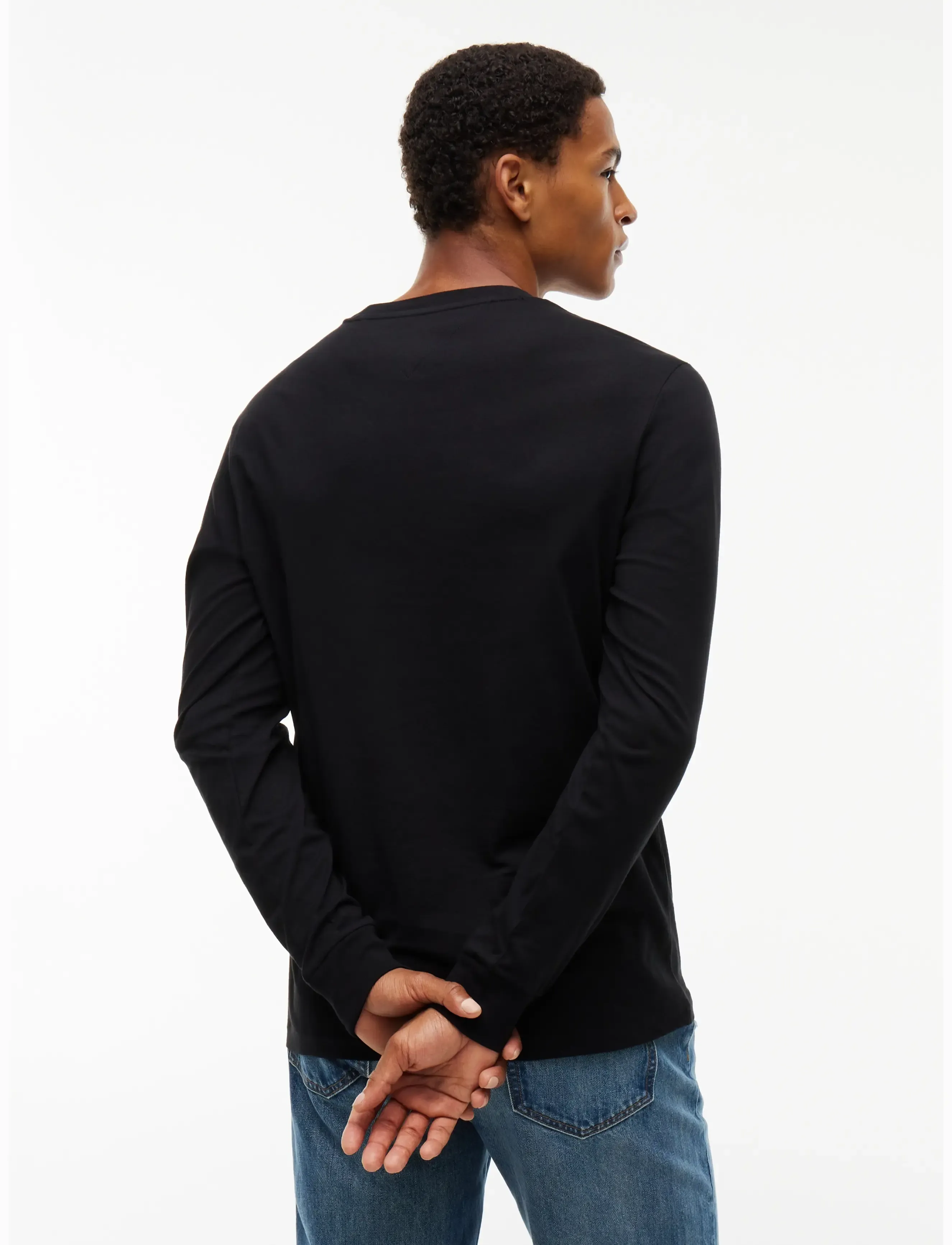 Tommy Jeans - TJM SLIM SIGNATURE CHEST TEE LS - pikkade varrukatega t-särgid - black - 2