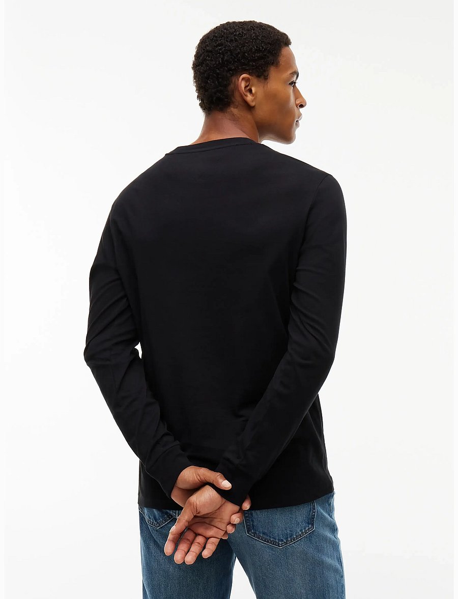 Tommy Jeans - TJM SLIM SIGNATURE CHEST TEE LS - pikkade varrukatega t-särgid - black - 2