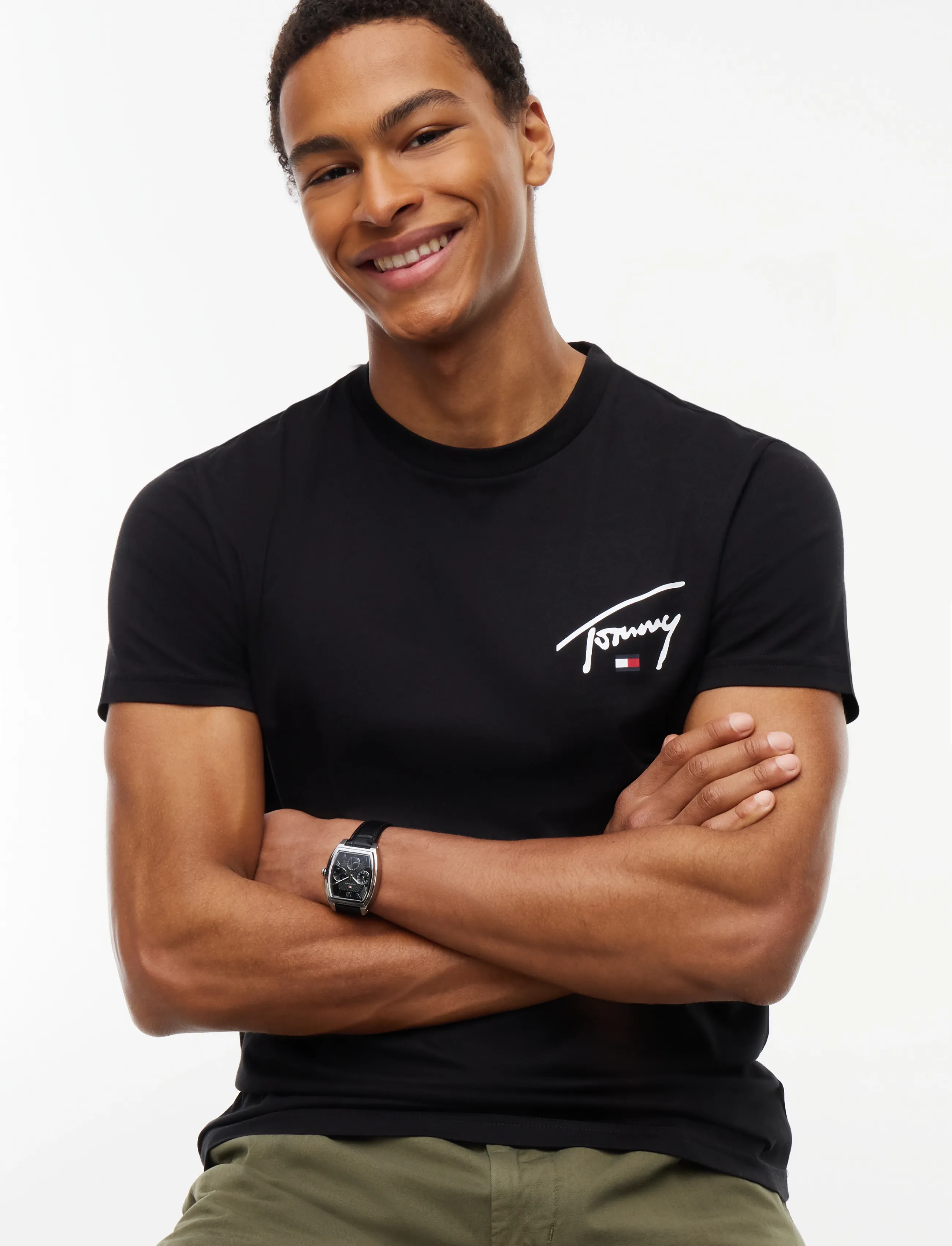 Tommy Jeans - TJM SLIM SIGNATURE CHEST TEE EXT - black - 3