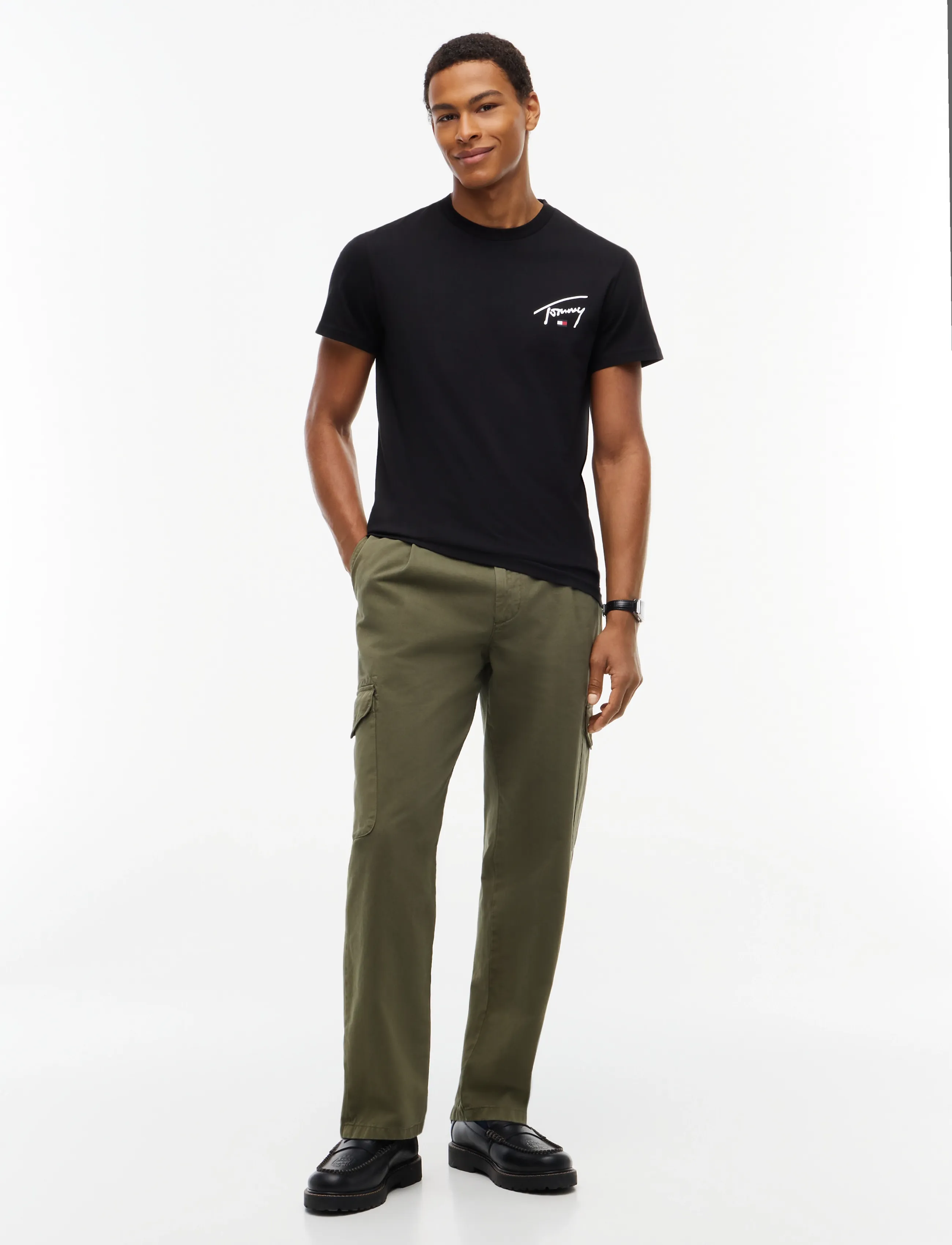 Tommy Jeans - TJM SLIM SIGNATURE CHEST TEE EXT - black - 4