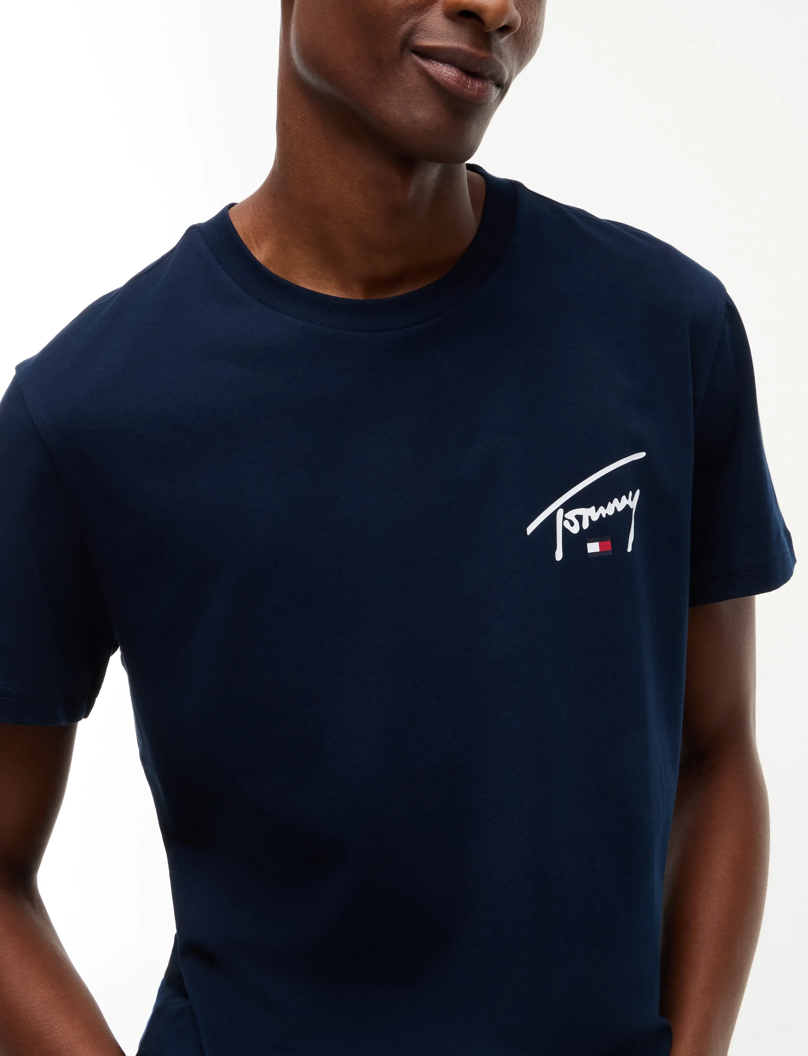 Tommy Jeans - TJM SLIM SIGNATURE CHEST TEE EXT - dark blue - 3