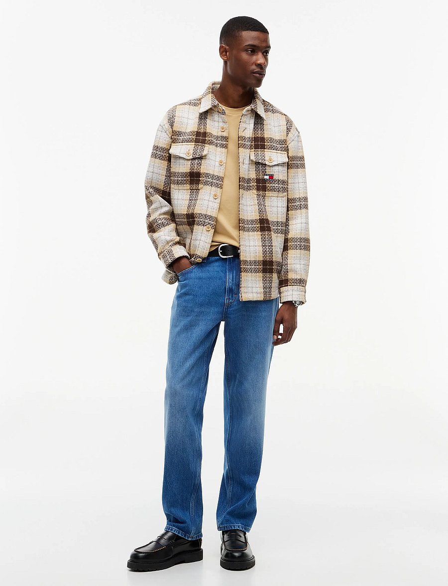 Tommy Jeans - TJM SLIM SIGNATURE CHEST TEE EXT - lühikeste varrukatega t-särgid - sandy beige - 4