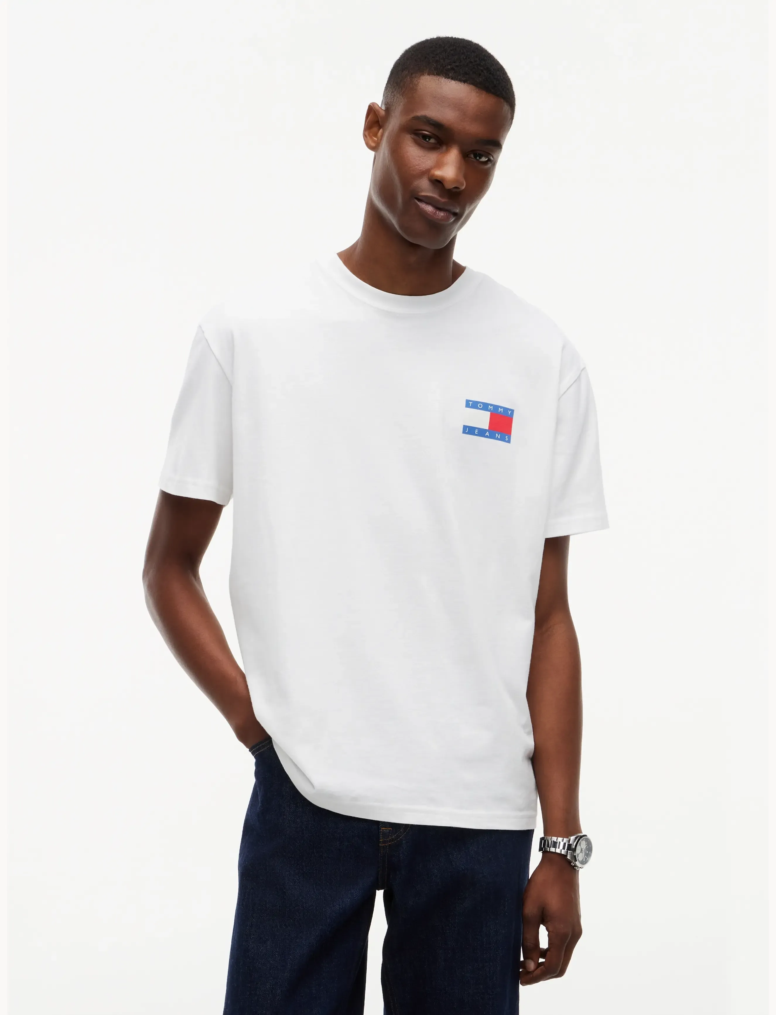 Tommy Jeans TJM RLX VINTAGE TEE EXT - Kleidung - ECRU / white