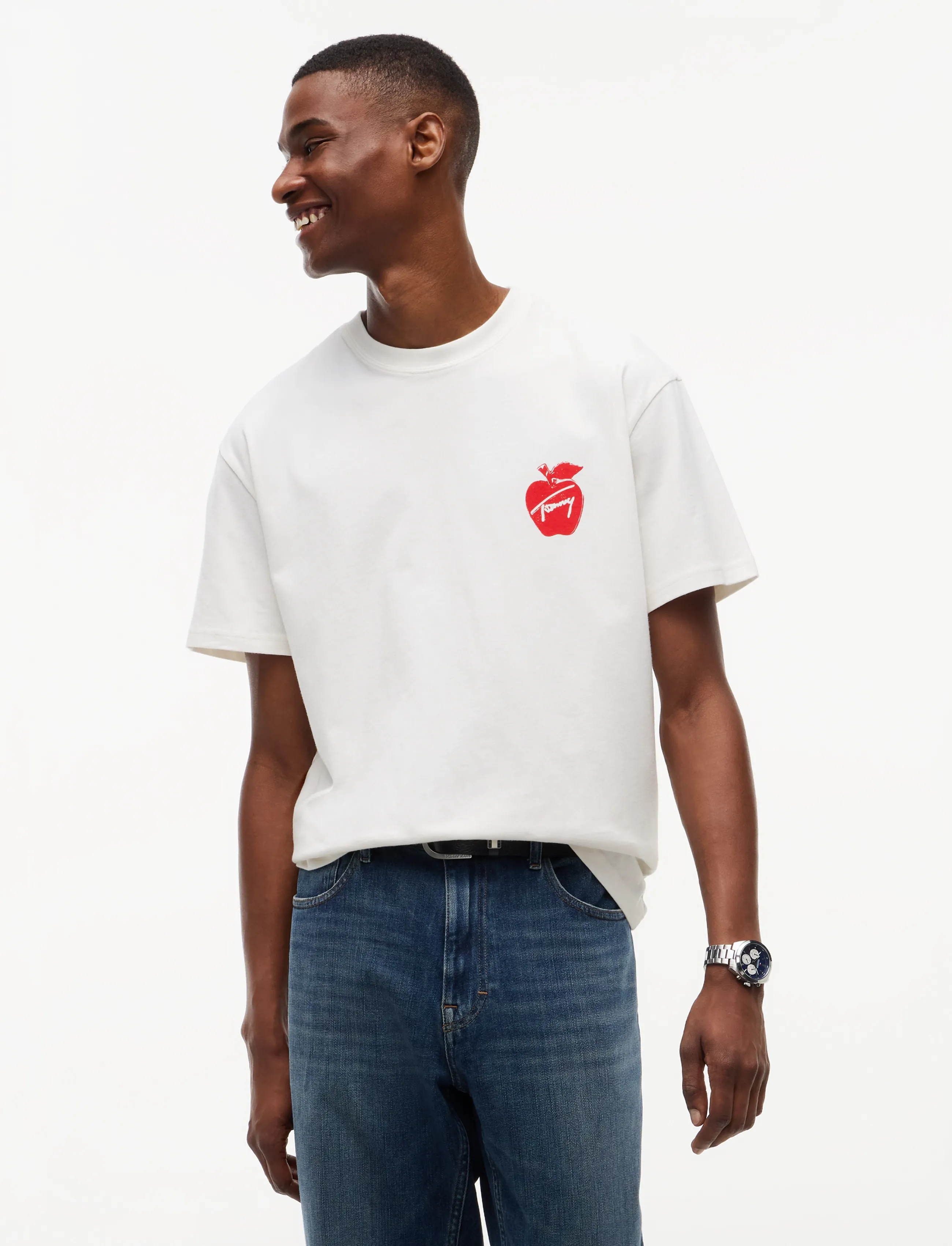 Tommy Jeans TJM RLX VINTAGE TEE EXT - Kleidung - OFF WHITE / white