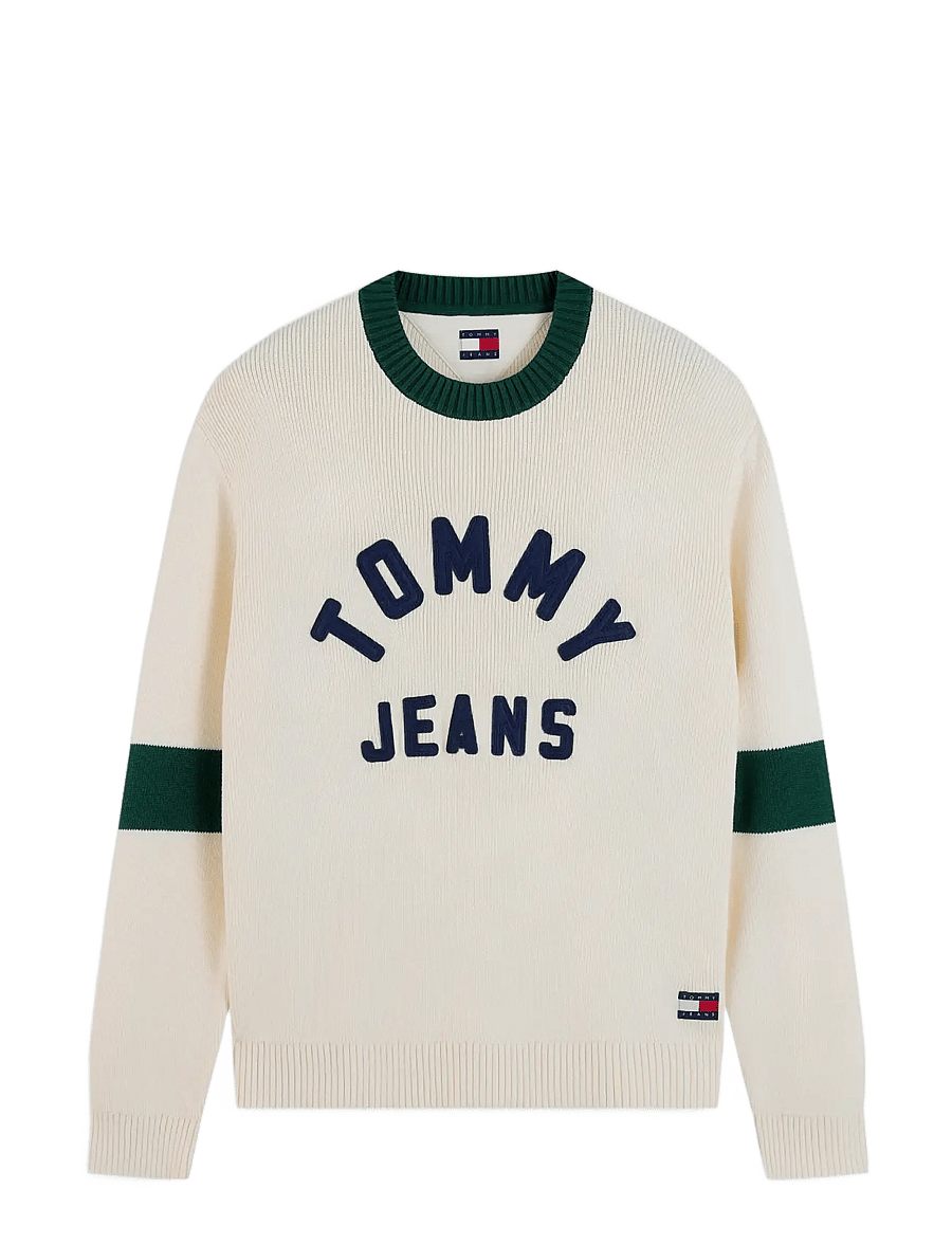 Tommy Jeans - TJM REG NEW CLASSICS SWEATER EXT - Ümara kaelusega - cream - 1