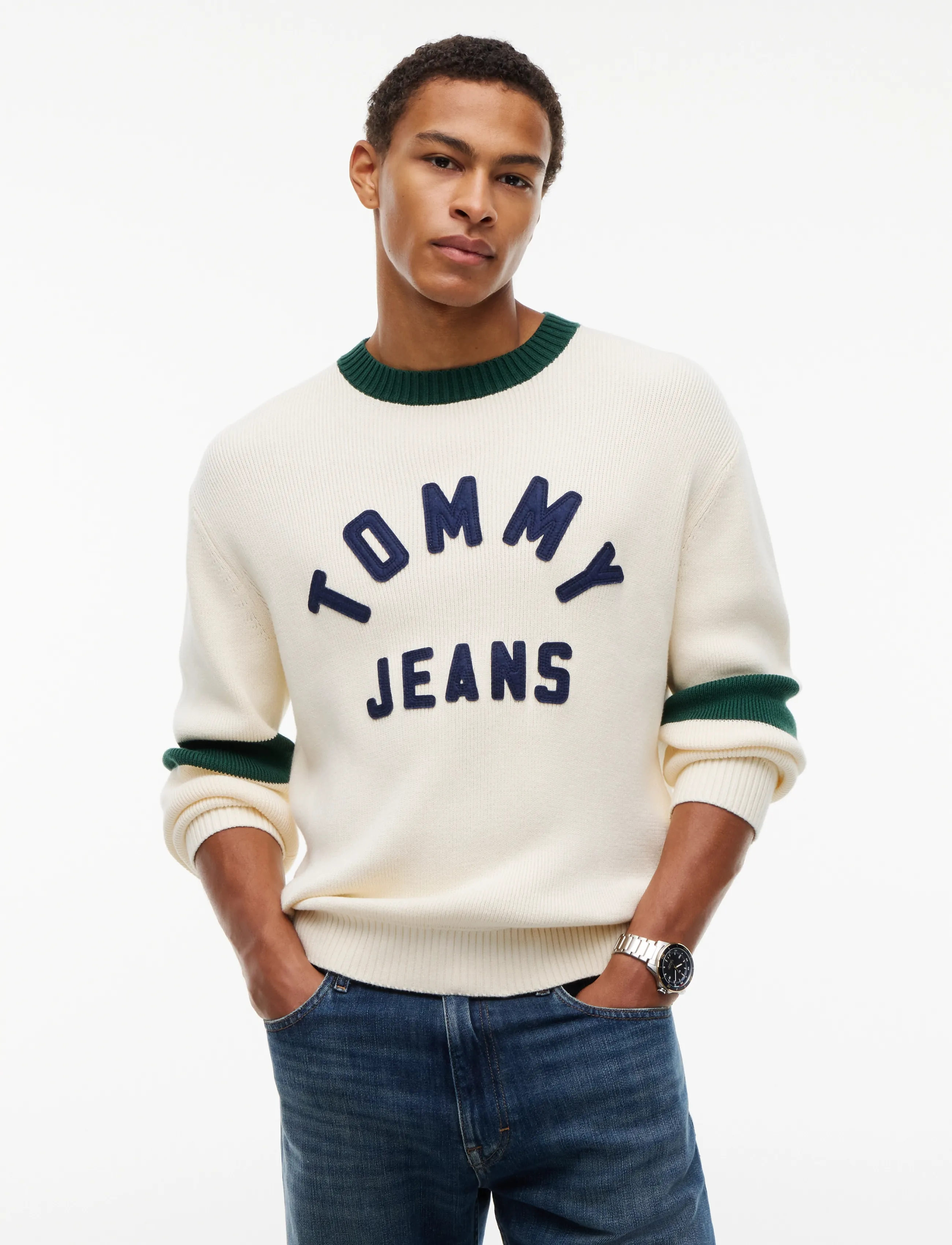 Tommy Jeans TJM REG NEW CLASSICS SWEATER EXT - Tommy Hilfiger - CREAM / cream