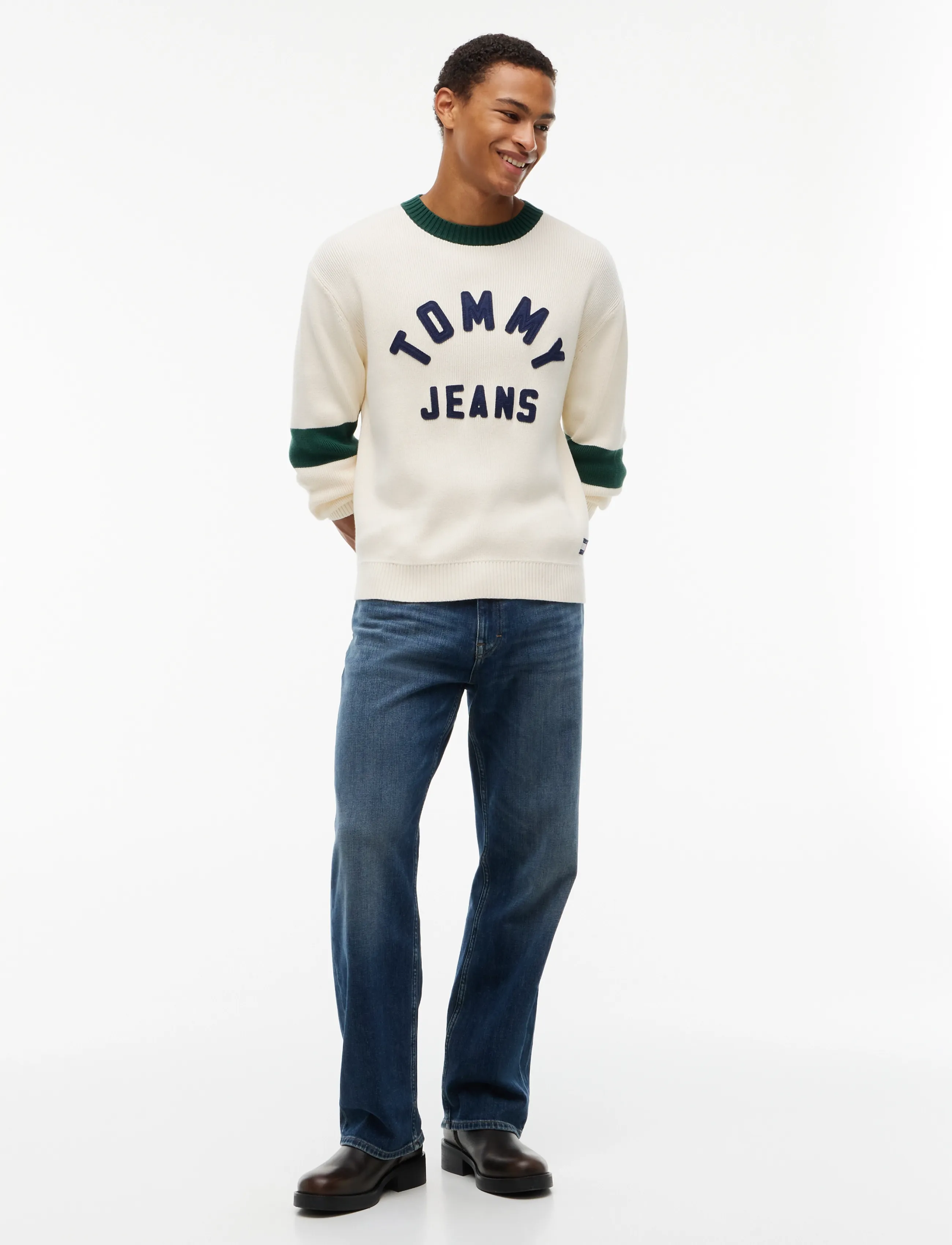 Tommy Jeans - TJM REG NEW CLASSICS SWEATER EXT - Ümara kaelusega - cream - 4
