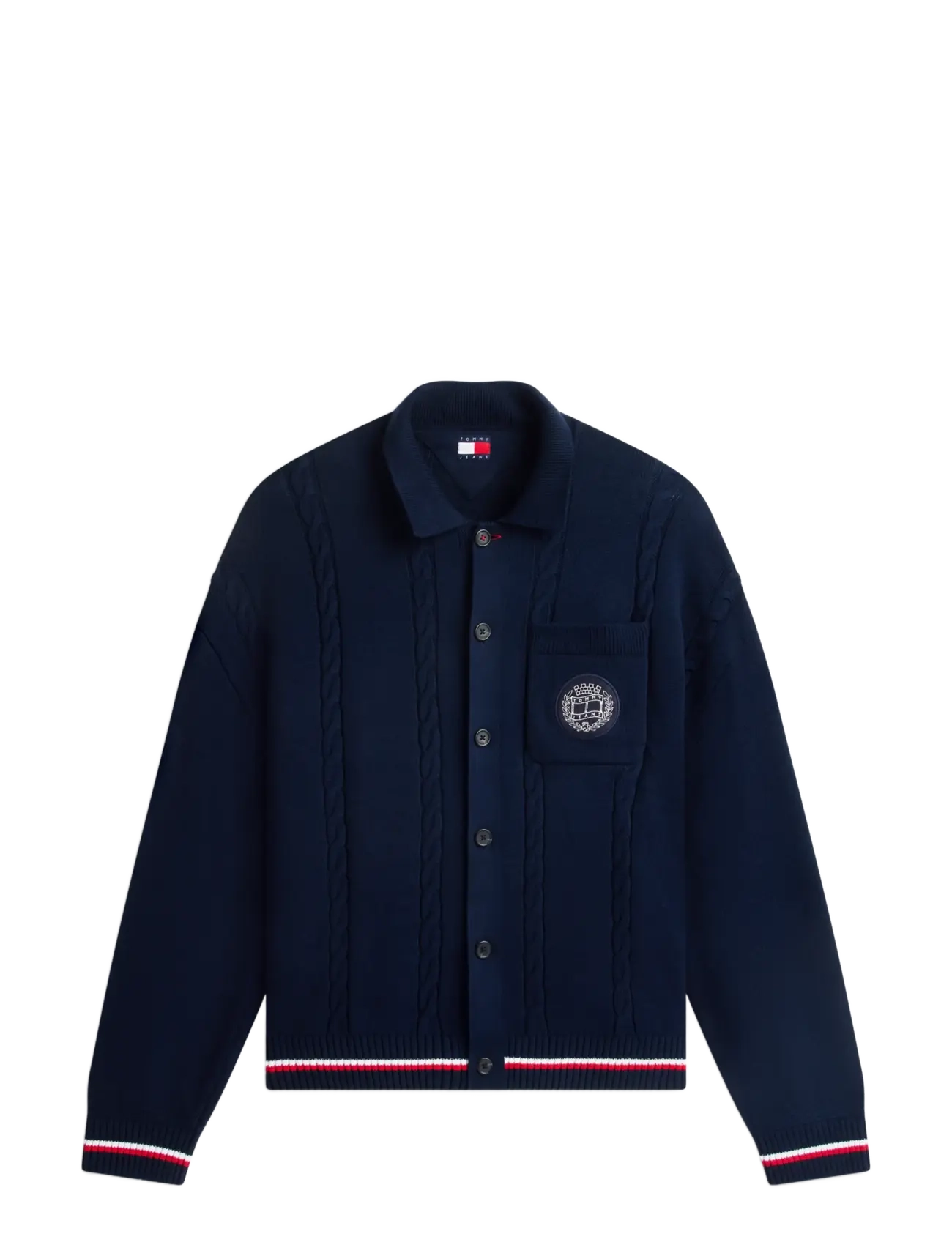Tommy Jeans - TJM RLX CABLE KNITTED CARDIGAN - dark blue - 1