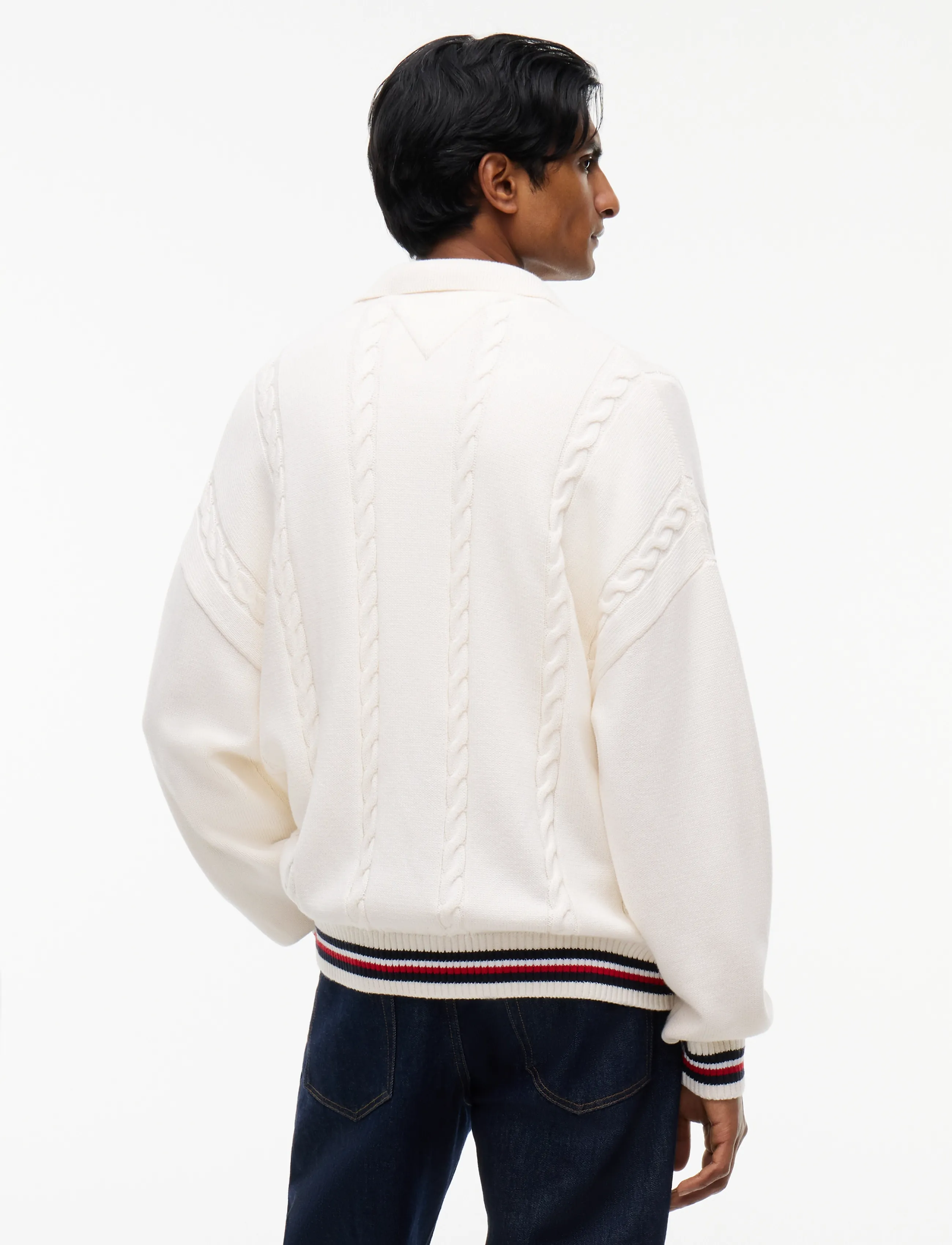 Tommy Jeans - TJM RLX CABLE KNITTED CARDIGAN - kardiganid - off white - 2